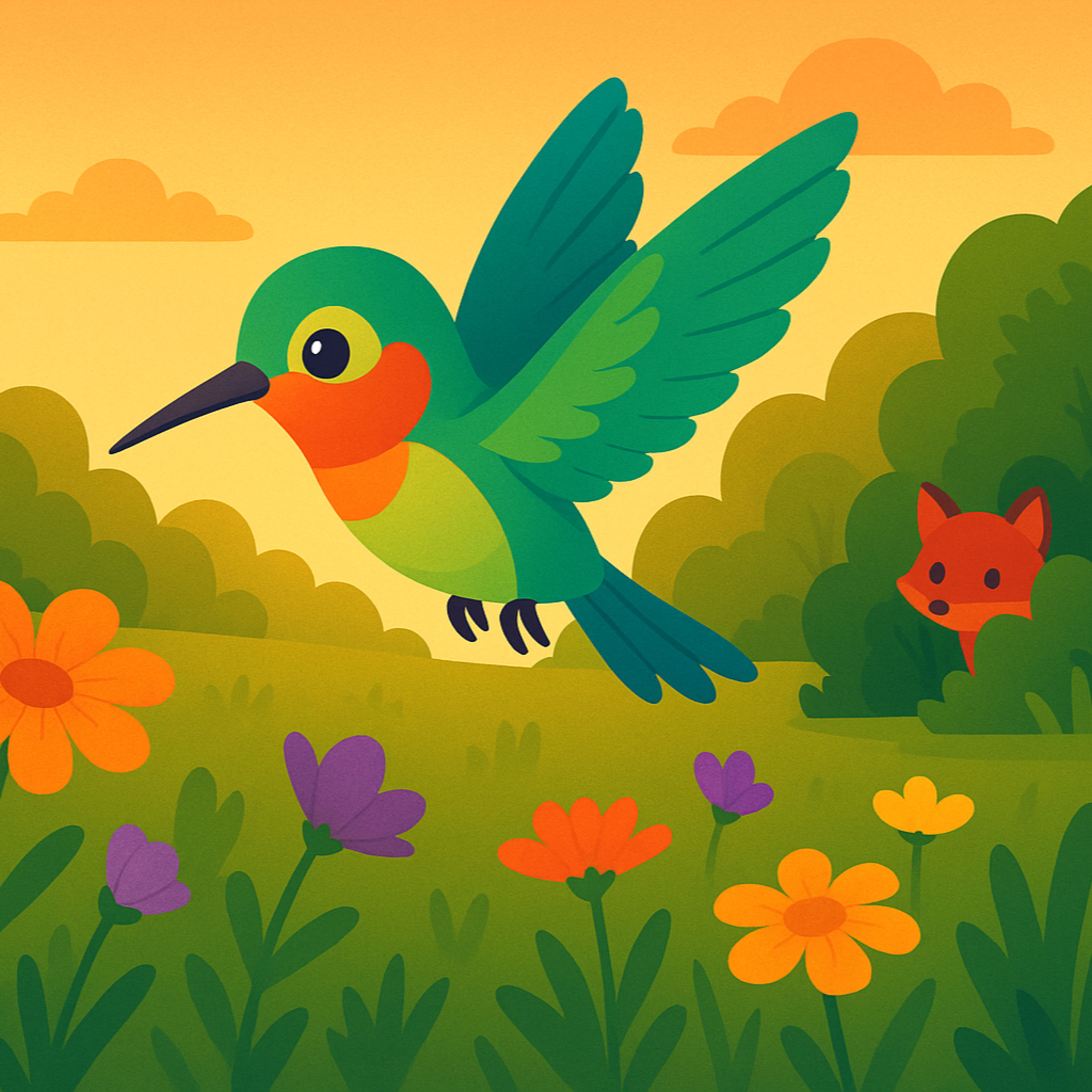 Sam, der kleine Kolibri & das Geheimnis der leisen Flügel | „Gute Nacht“-Geschichte”