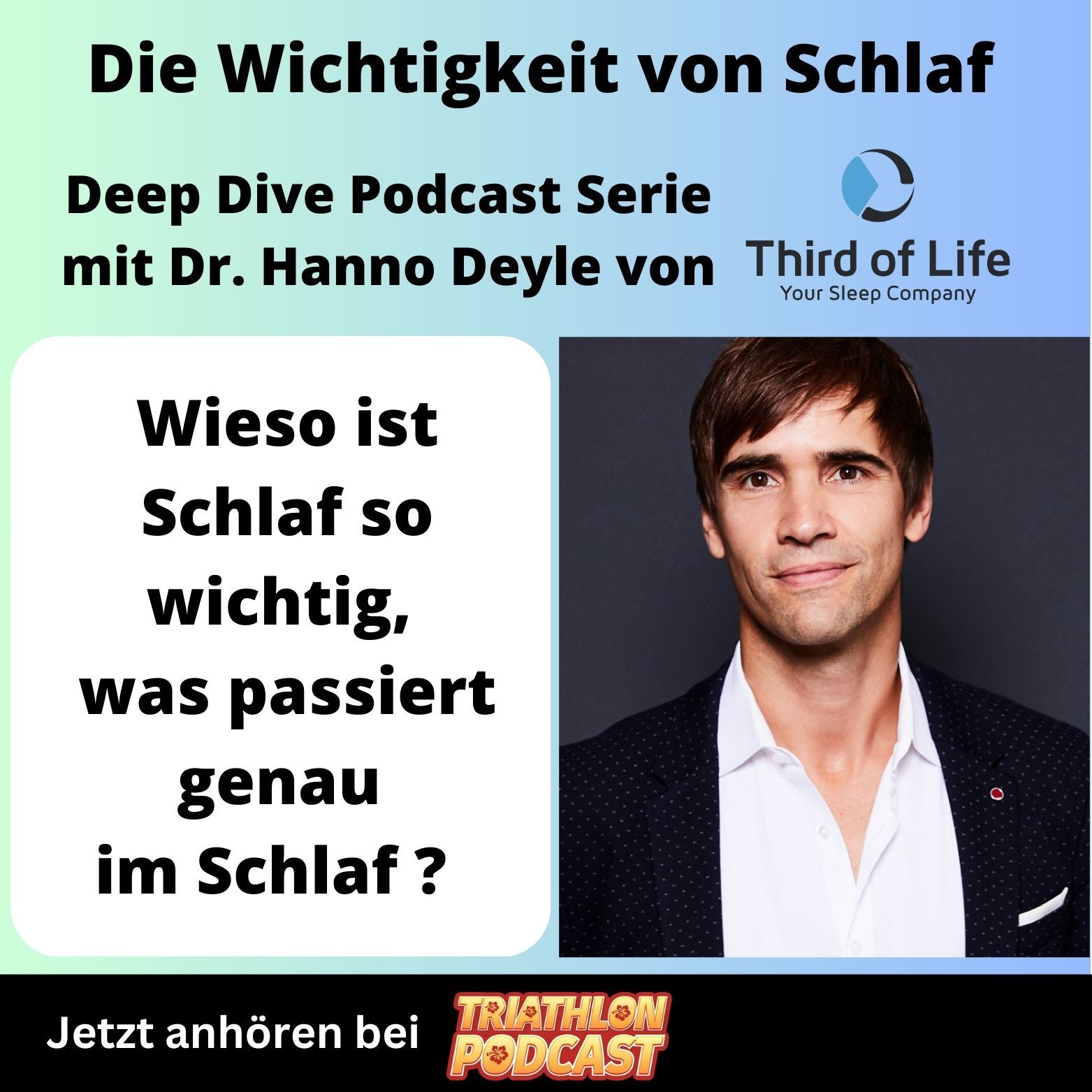 Schlaf Deep Dive Serie - Teil 1 - Wieso ist Schlaf so wichtig ? mit Dr. Hanno Deyle von Third of Life