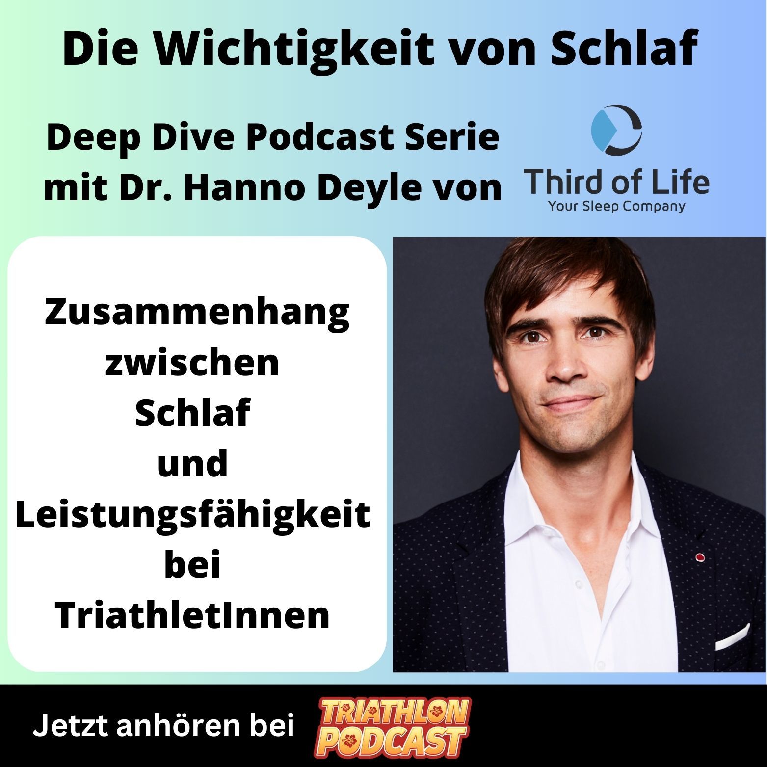 Schlaf Deep Dive Serie - Teil 2 - Zusammenhang zwischen Schlaf und Leistungsfähigkeit mit Dr. Hanno Deyle von Third of Life