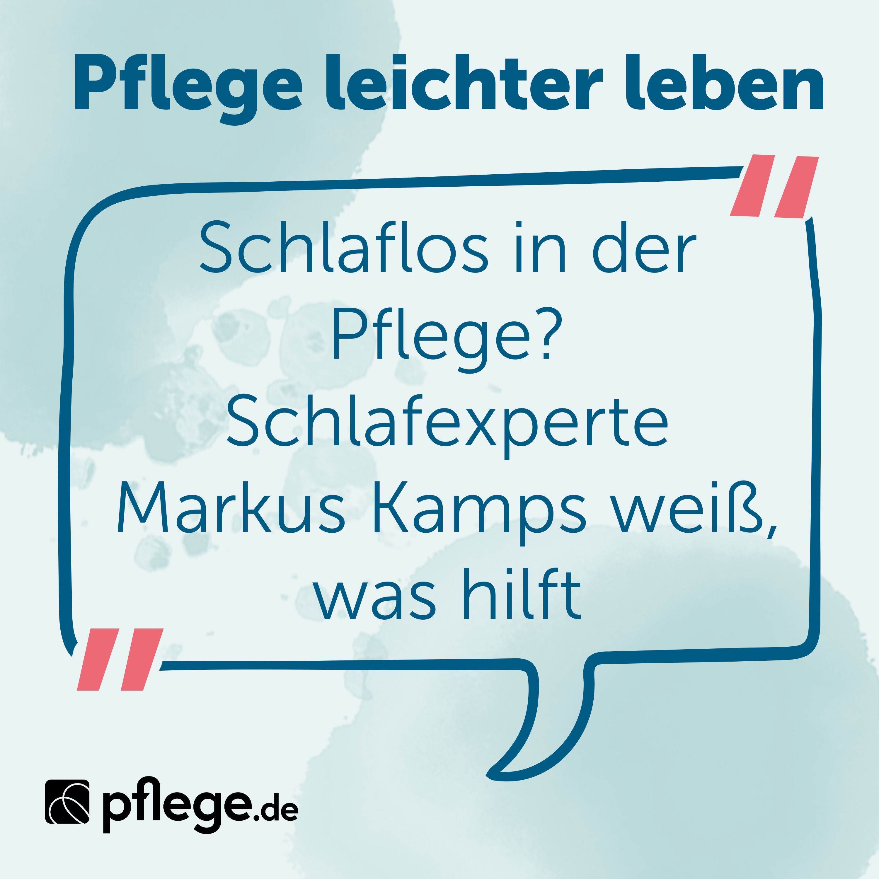 Schlaflos in der Pflege? Schlafexperte Markus Kamps weiß, was hilft