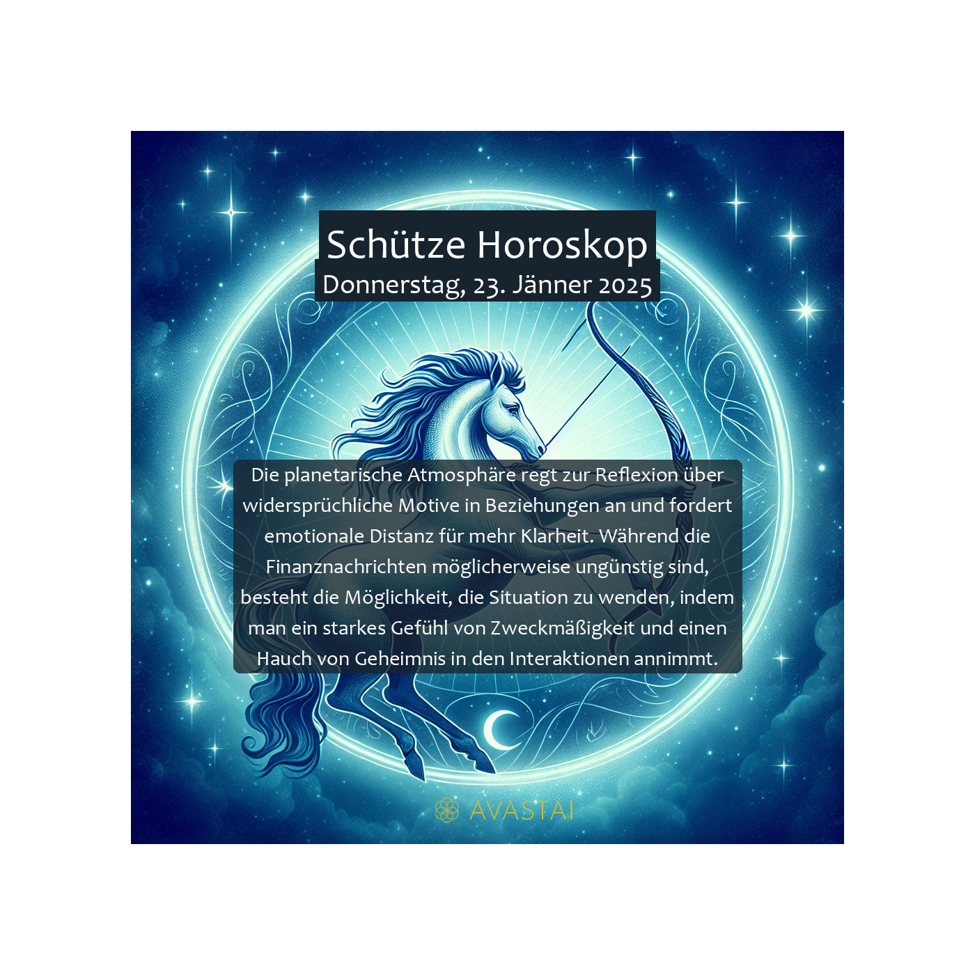 Schütze Horoskop für den Donnerstag, 23. Jänner 2025: