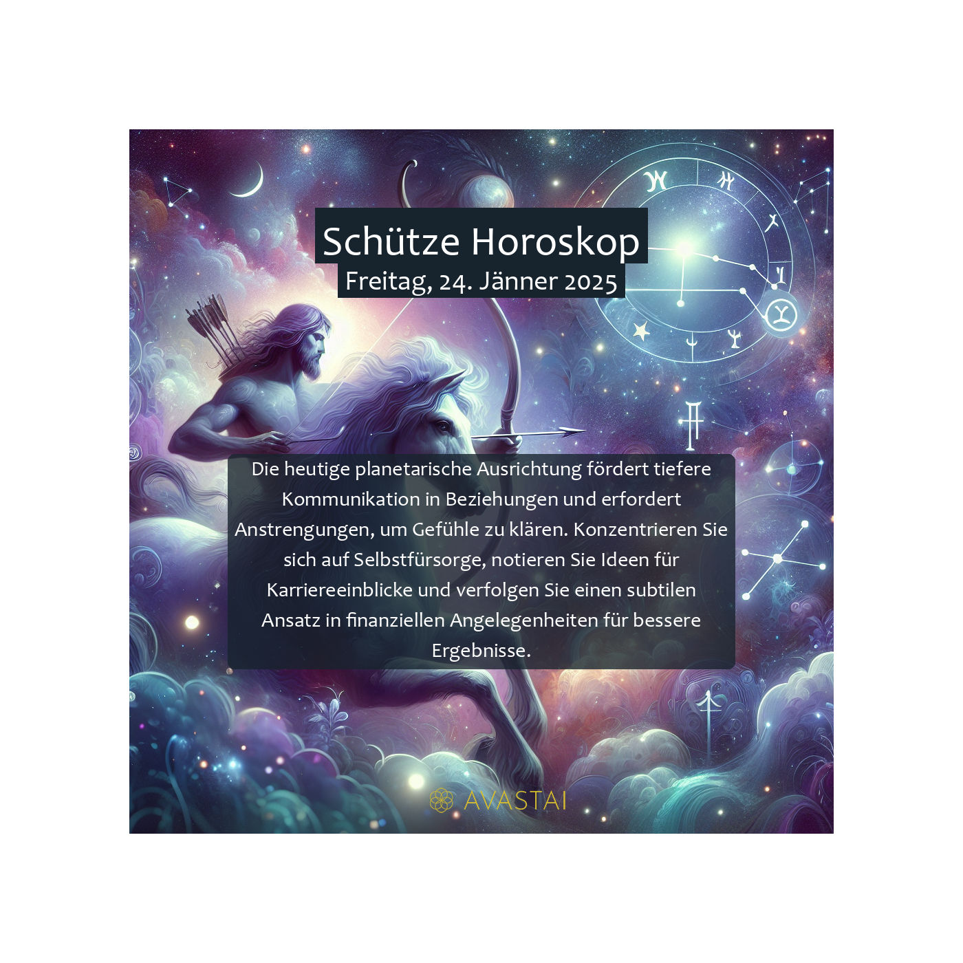 Schütze Horoskop für den Freitag, 24. Jänner 2025: