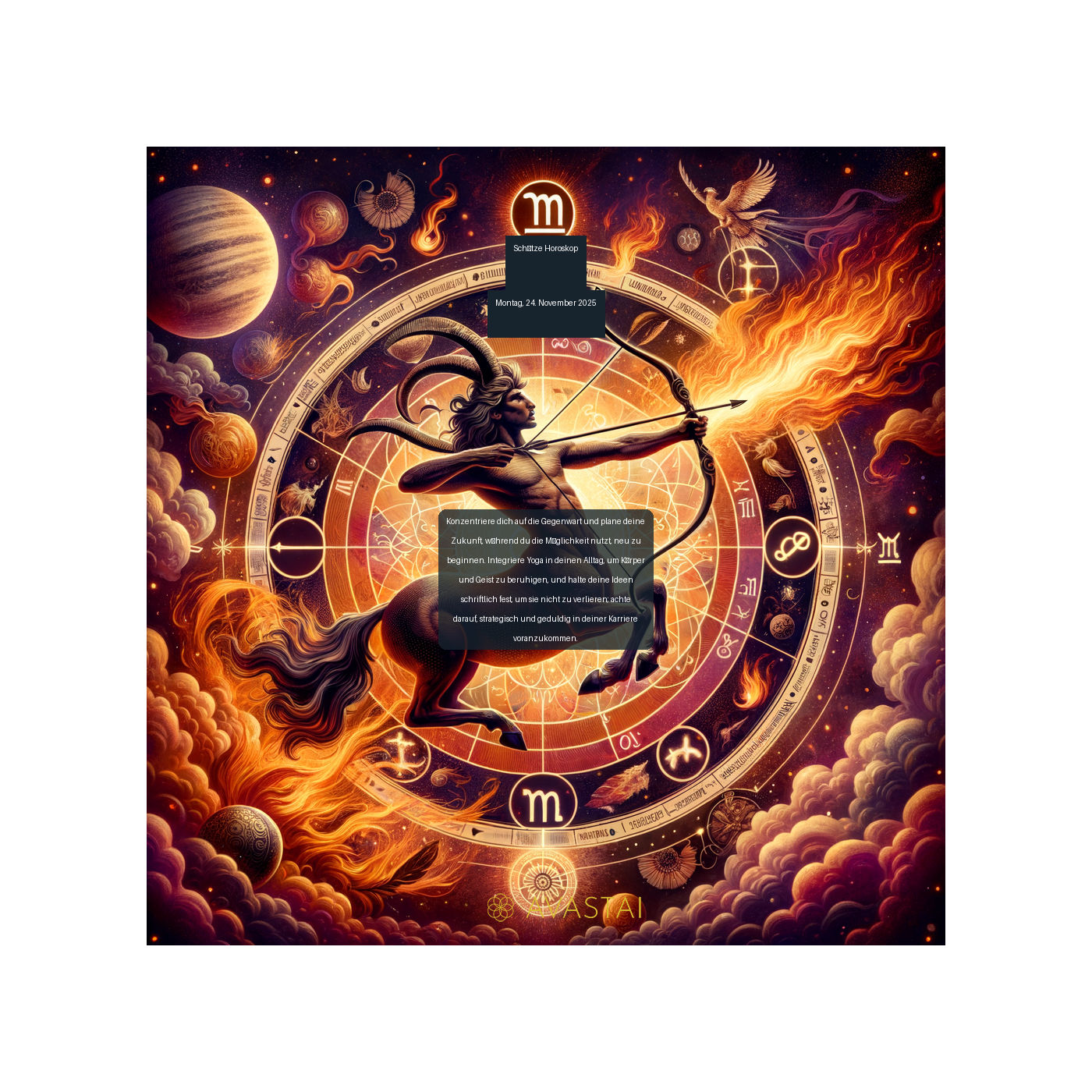 Schütze Horoskop für den Montag, 24. November 2025: