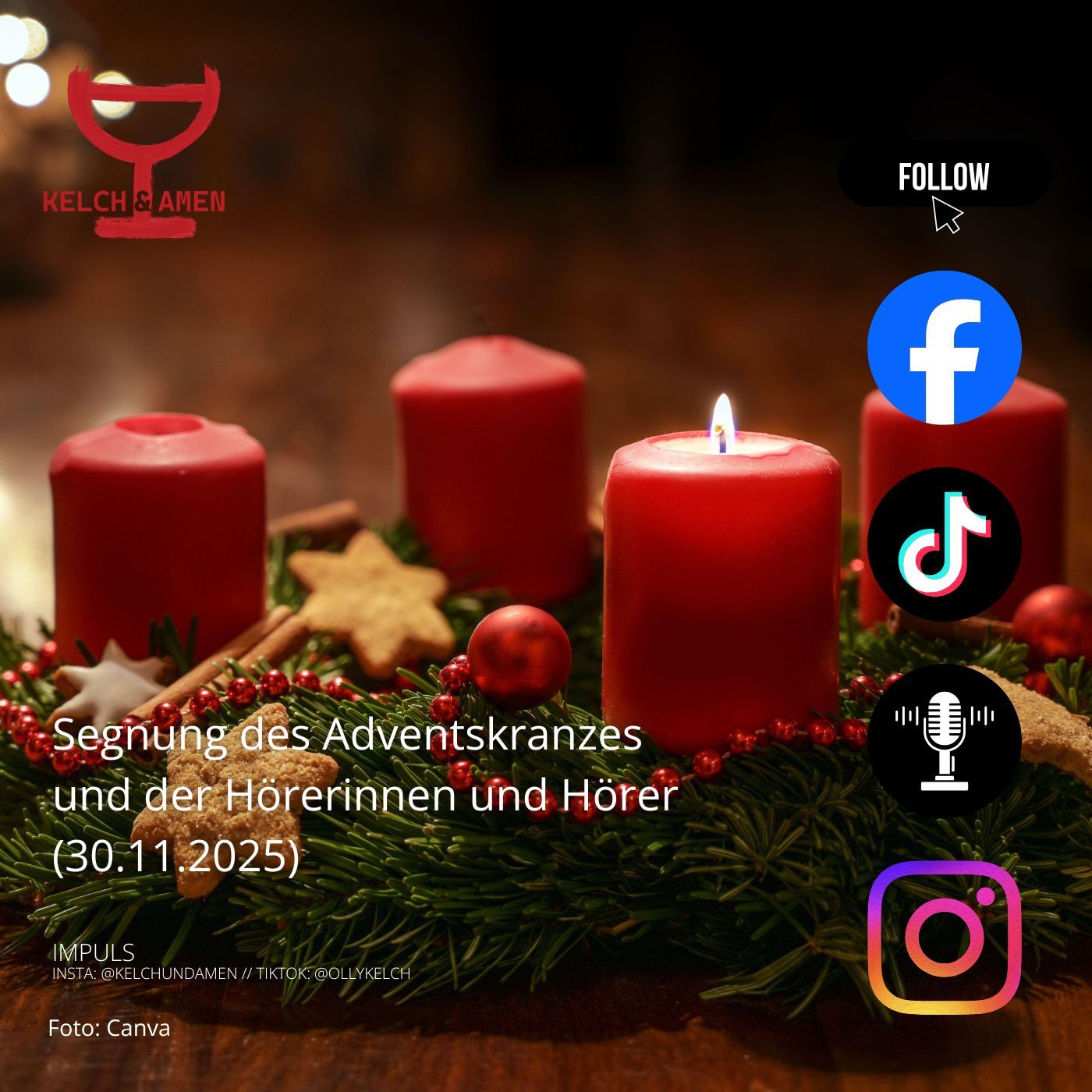 Segnung des Adventskranzes (30.11.2025)