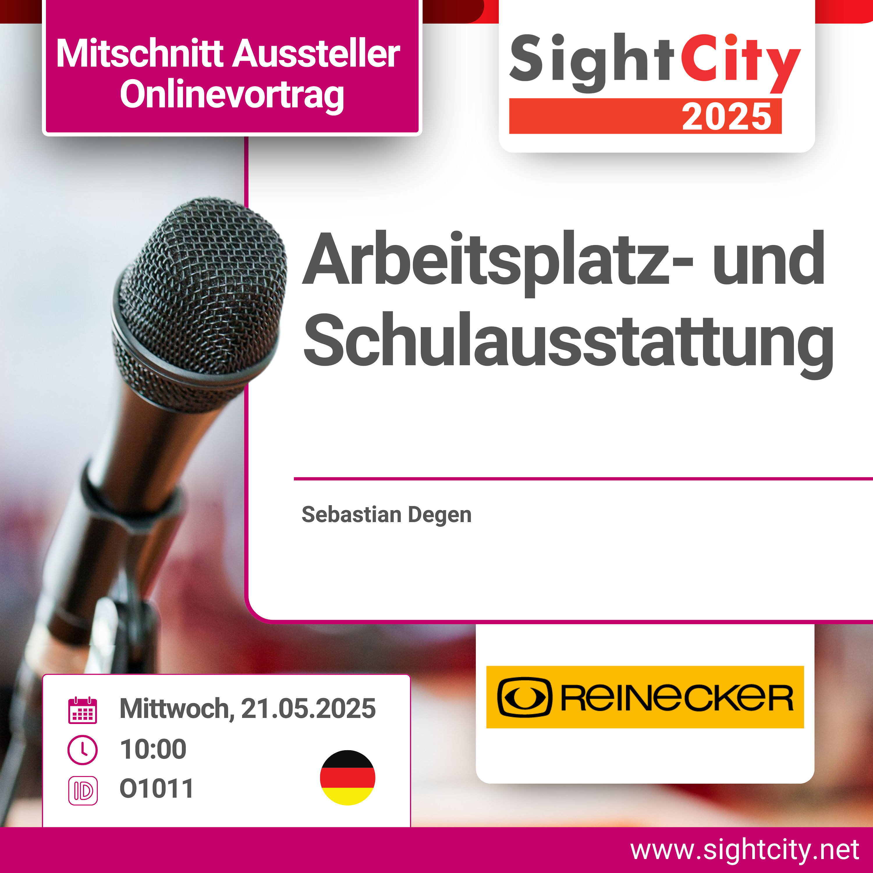 SightCity 2025: Arbeitsplatz- und Schulausstattung (O1011)