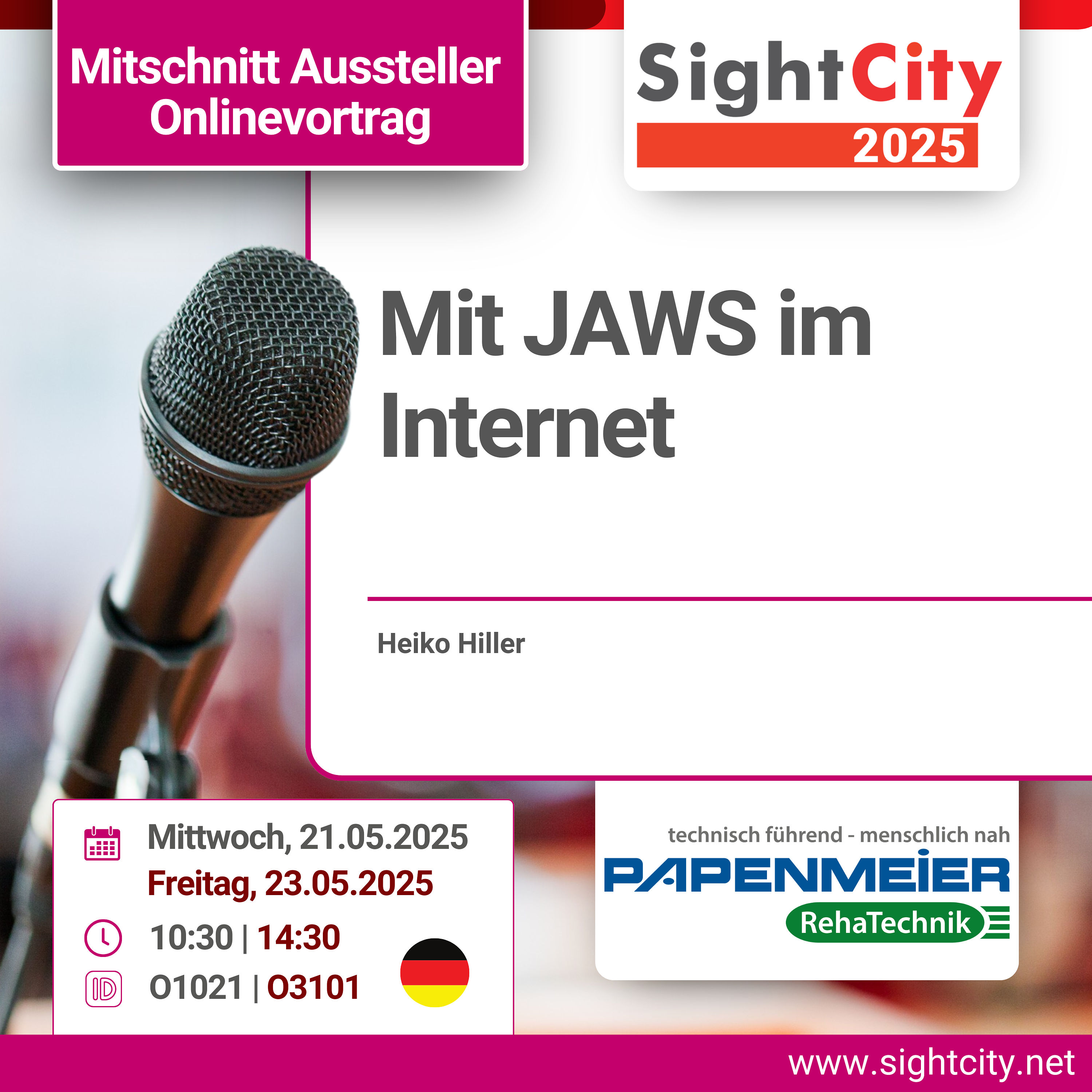 SightCity 2025: Mit JAWS im Internet (O1021 | O3101)