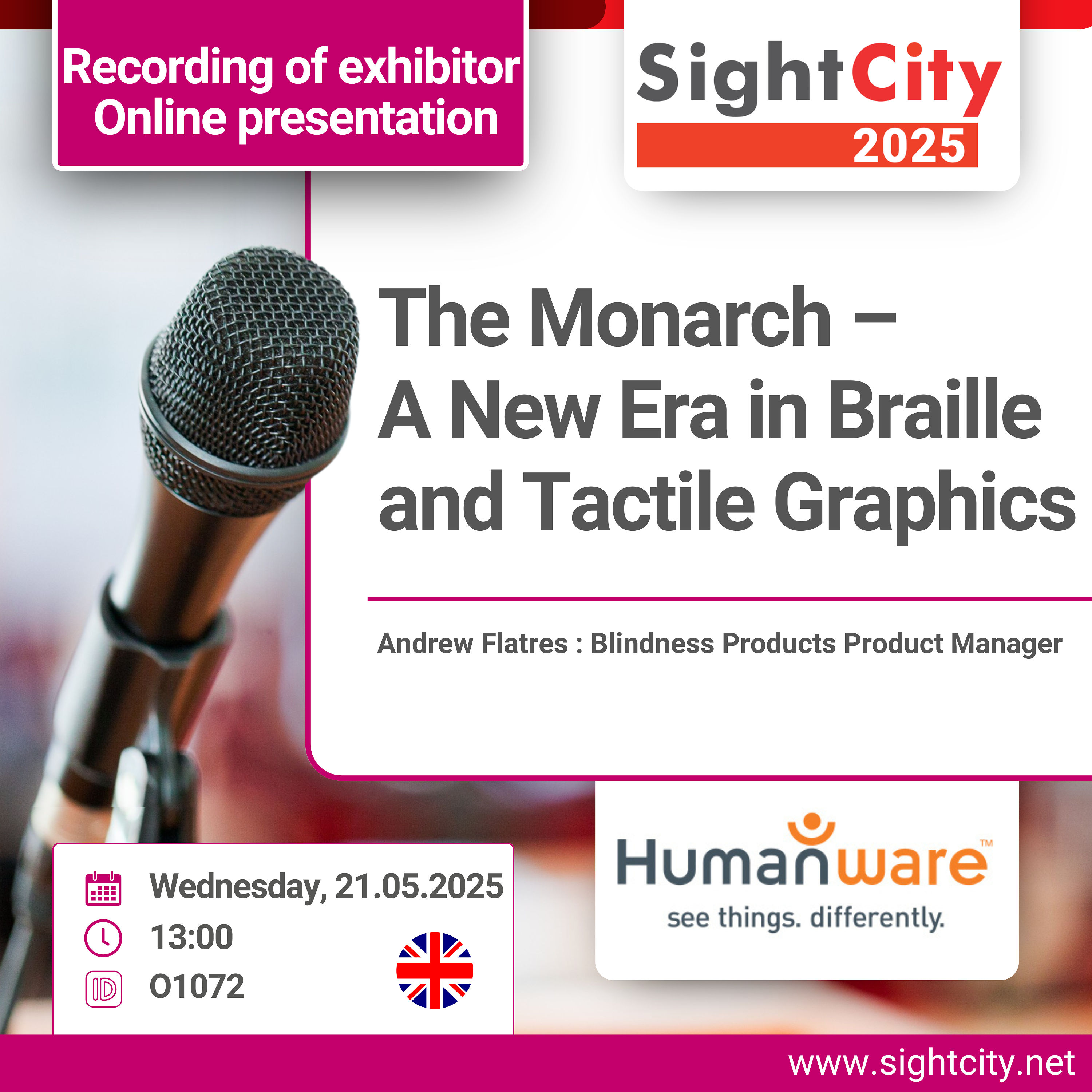 SightCity 2025: The Monarch – A New Era in Braille and Tactile Graphics (O1072)