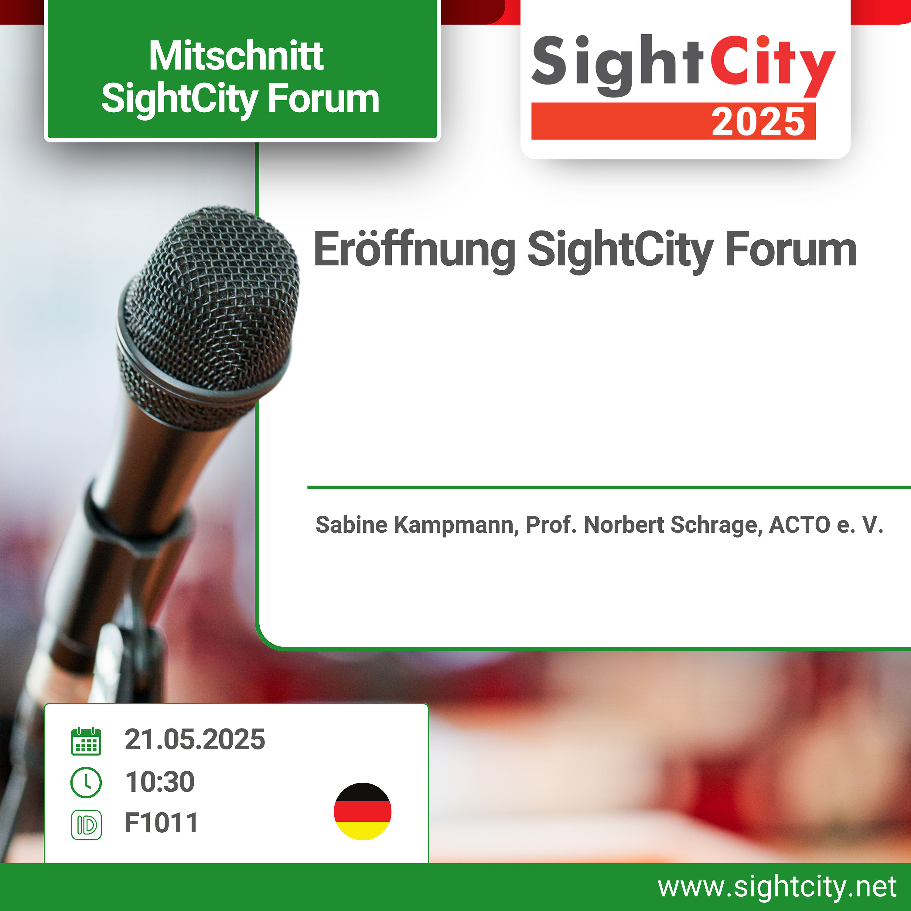 SightCity Forum 2025 - Eröffnung des SightCity Forum (F1011)