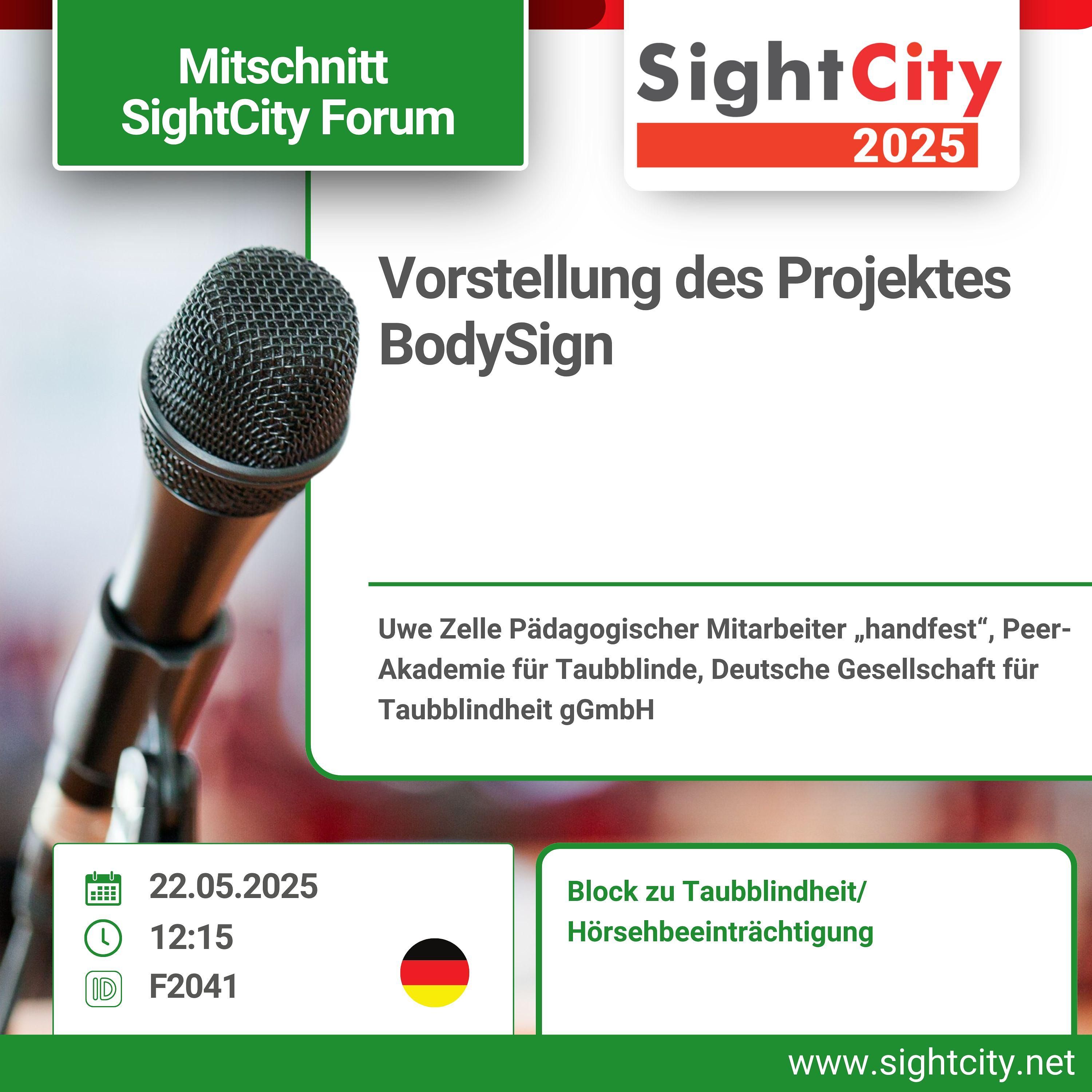 SightCity Forum 2025 - Vorstellung es Projektes BodySigns (F2041)