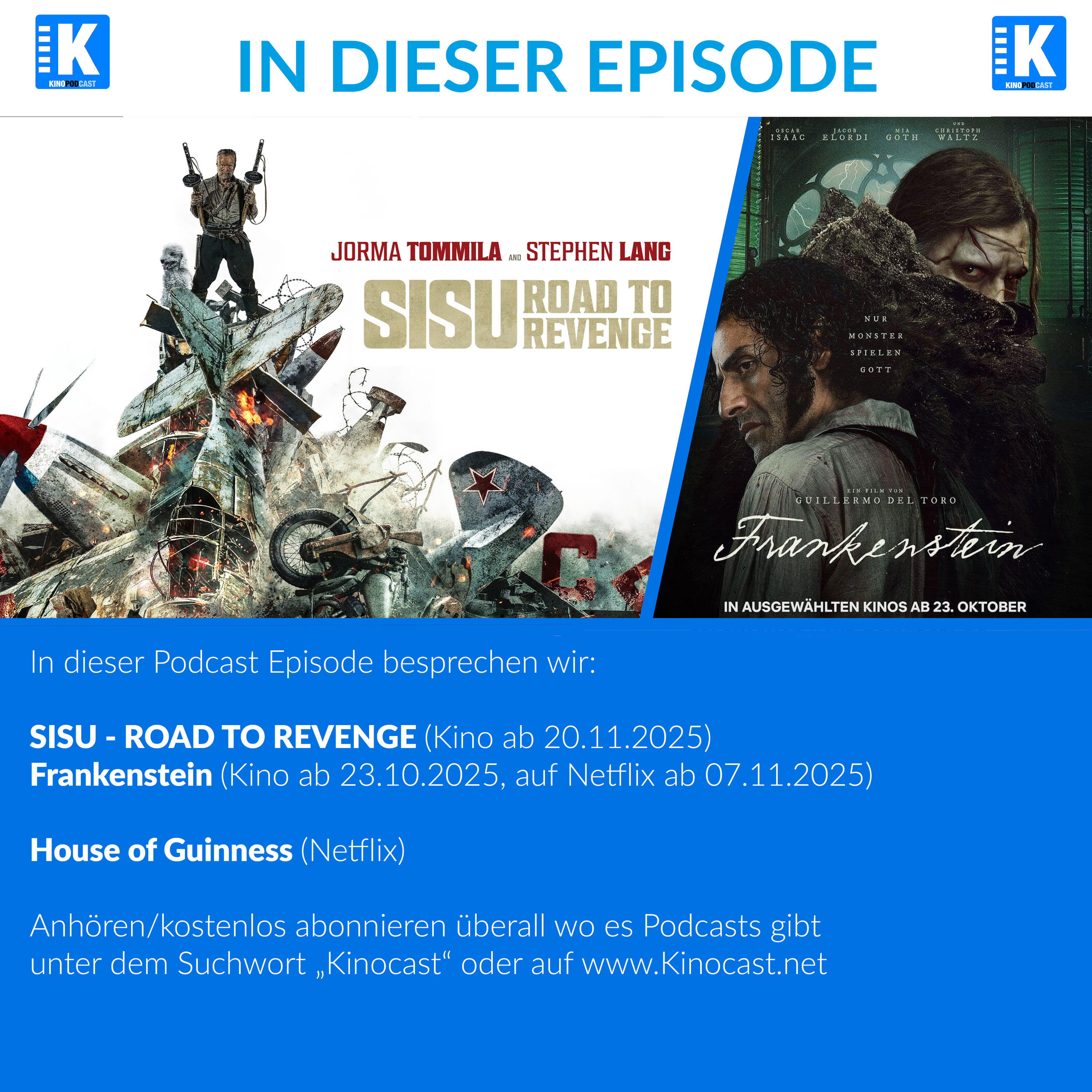 Sisu: Road to Revenge, Frankenstein, House of Guinness | #888