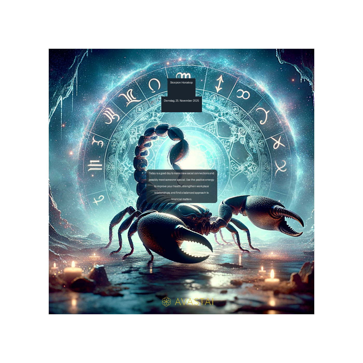 Skorpion Horoskop für den Dienstag, 25. November 2025: