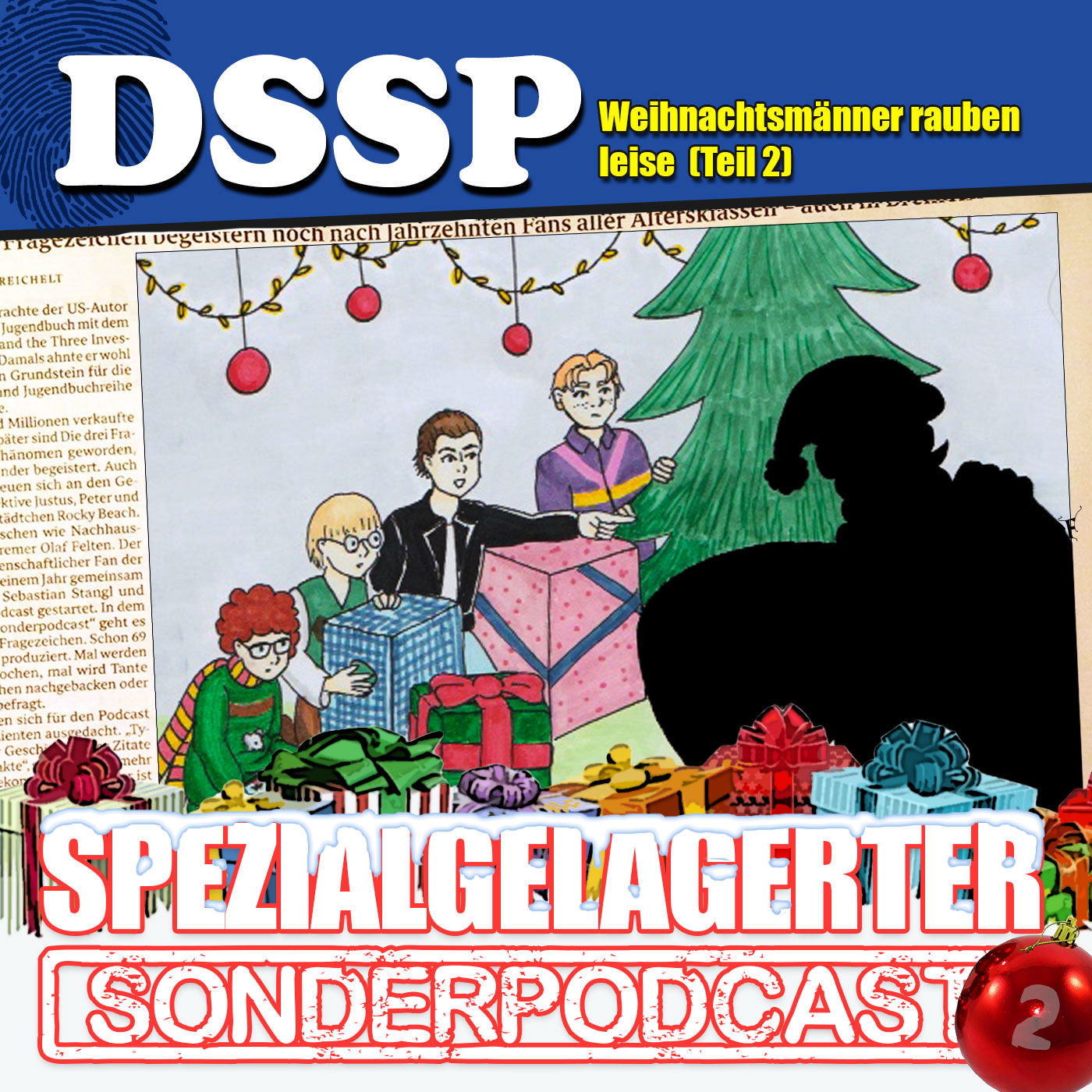 Spezialgelagerter Adventskalender 2023 – Tür 2: DSSP - 1W6 Freunde - Weihnachtsmänner rauben leise (Seite B)