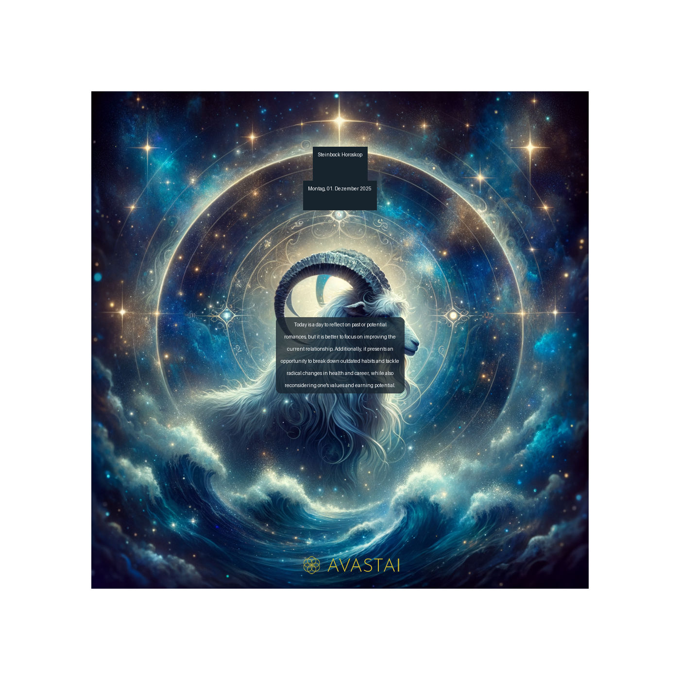 Steinbock Horoskop für den Montag, 01. Dezember 2025: