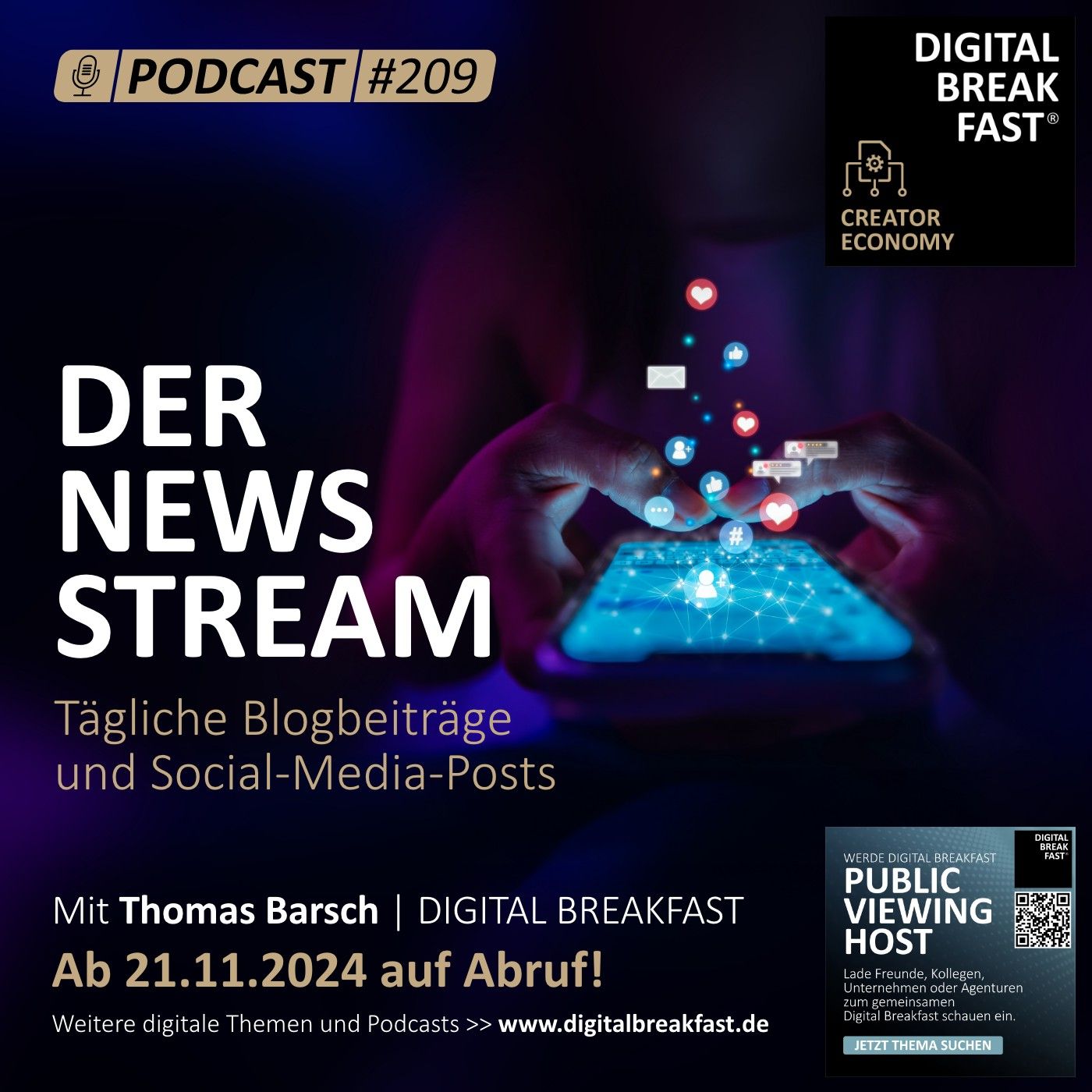 Tägliche Blogbeiträge und SocialMedia-Posts - Der NEWS STREAM I EP 209