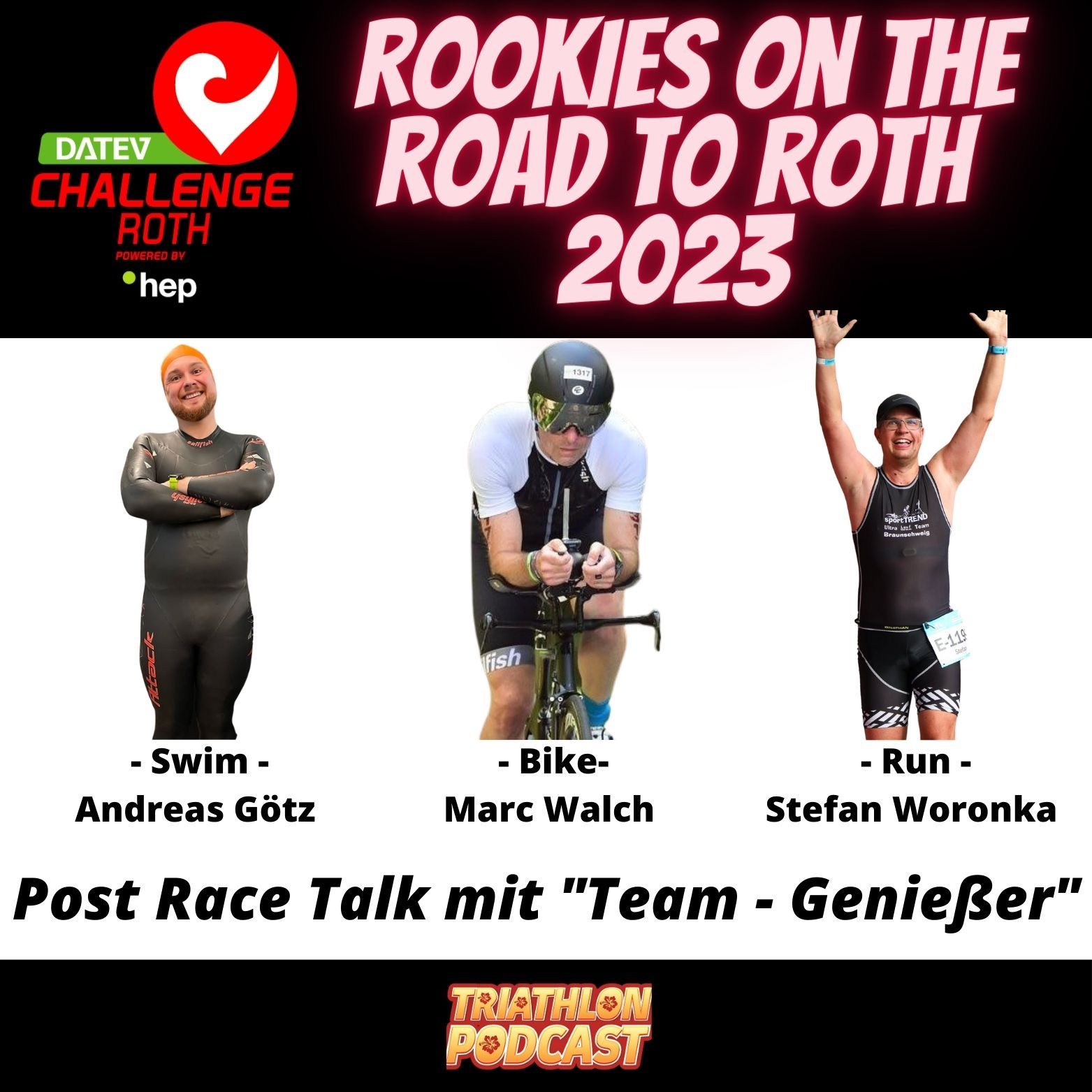 Team Genießer Staffel beim DATEV Challenge Roth 2023 - Wie verlief das Rennen für die Crew und einiges mehr - #ROTRTR2023