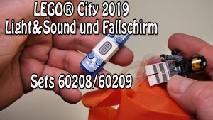 Test LEGO 2019: Fallschirm und Light and Sound (aus City Sets 60208 und 60209)