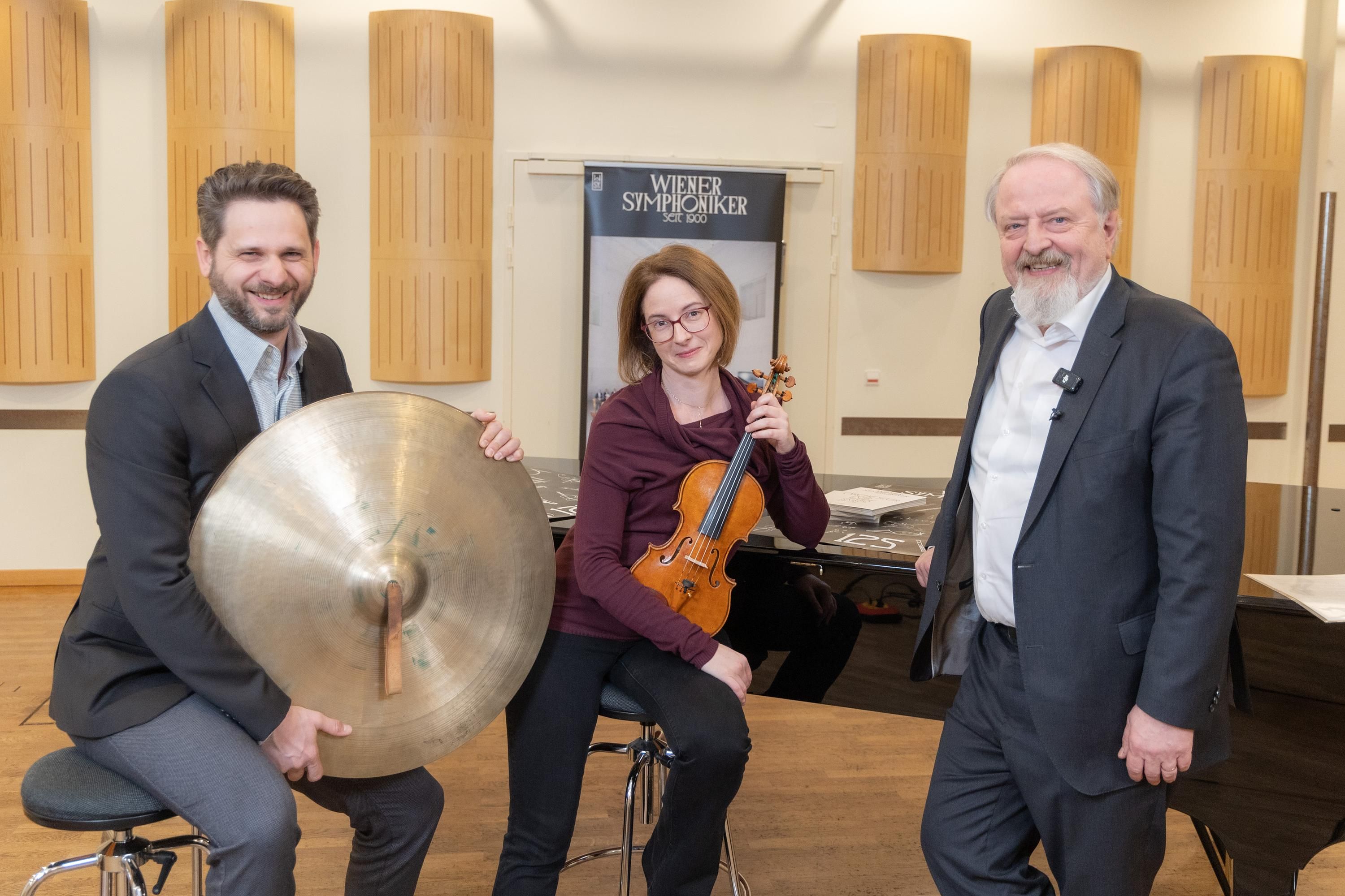 Thomas Schindl und Ioanna Apostolakos von den Wiener Symphonikern im ZEITGESPRÄCH 105 mit Gerhard Schmid