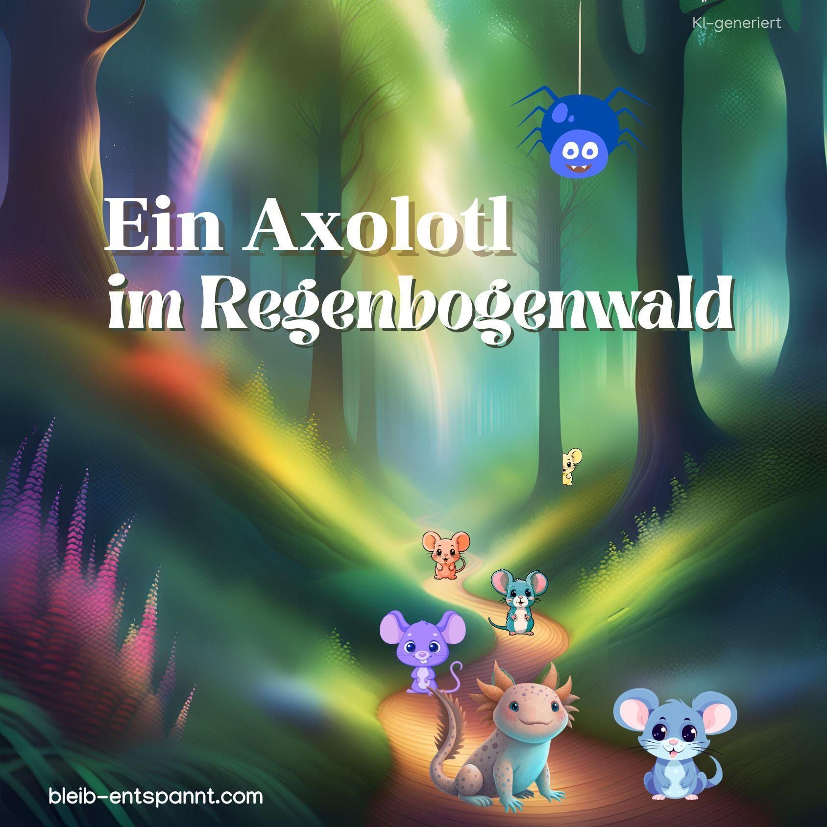 Traumreise für Kinder - Ein Axolotl im Regenbogenwald - mit Mäusegeschichte nachts trocken werden