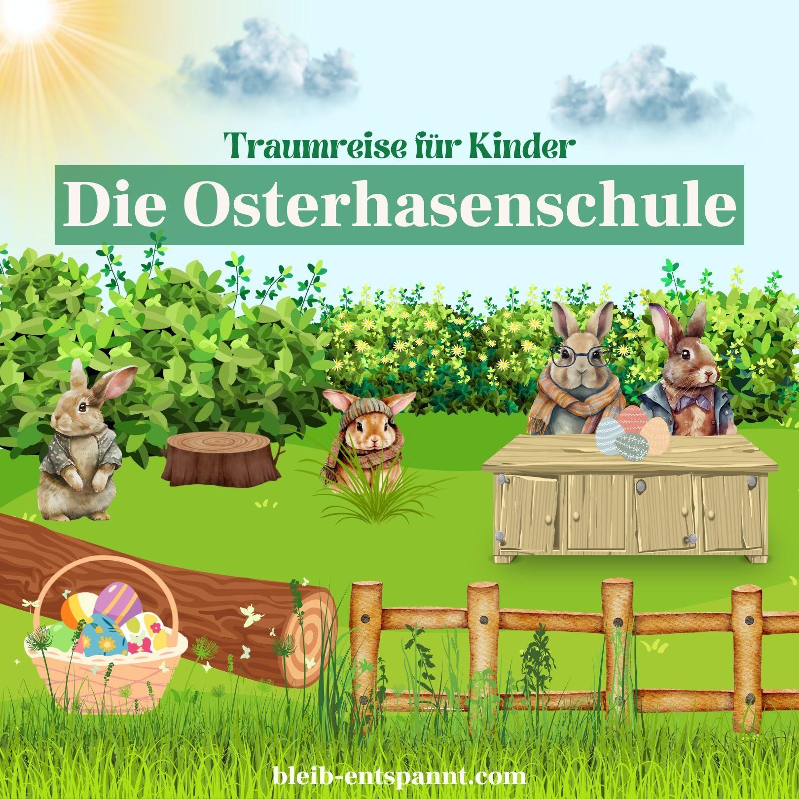Traumreise für Kinder zum Einschlafen - Die Osterhasenschule - Osterhasengeschichte