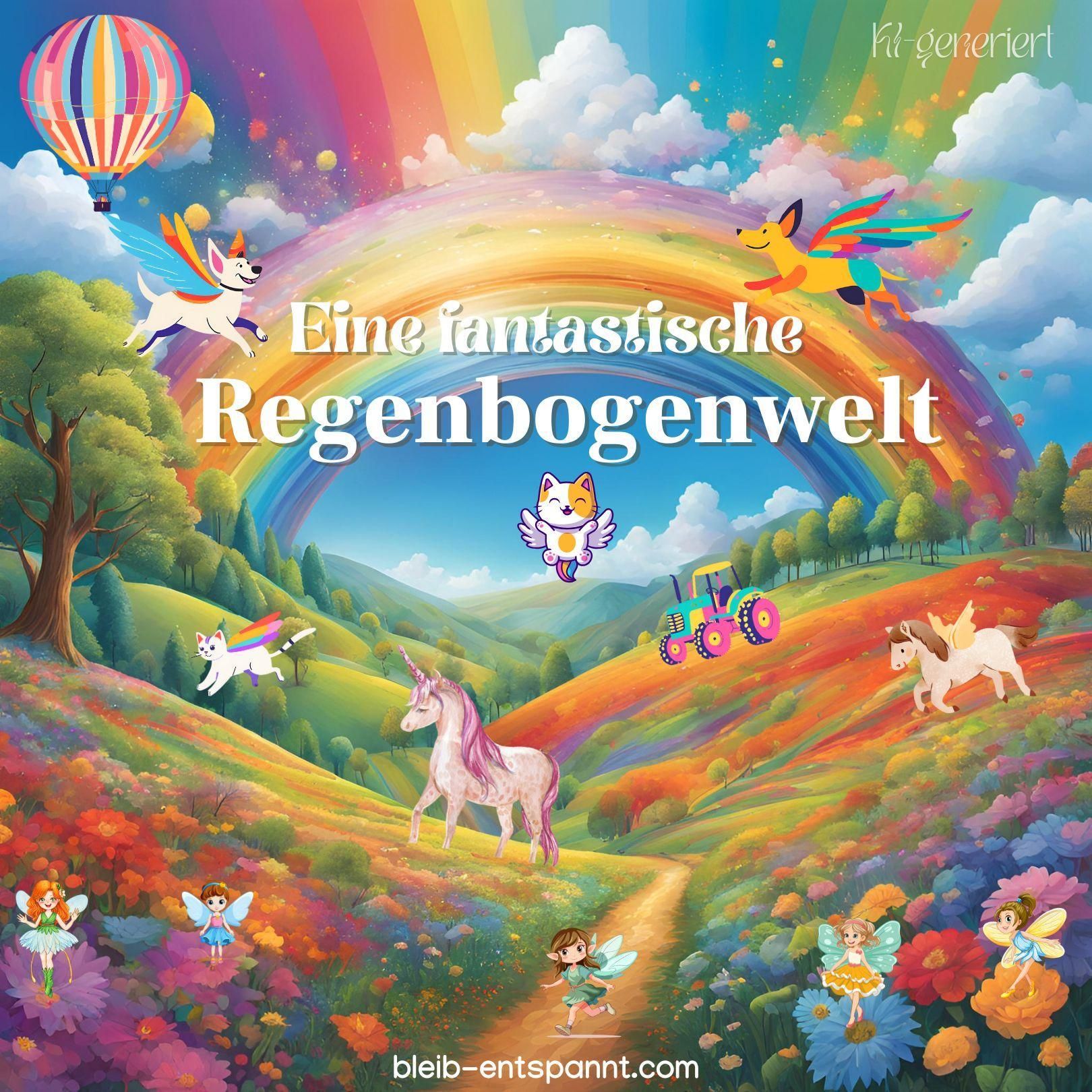 Traumreise für Kinder zum Einschlafen - Eine fantastische Regenbogenwelt - Regenbogen Einhorn Geschichte
