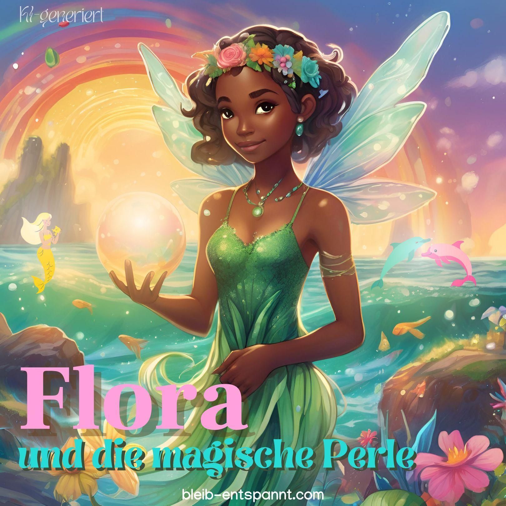 Traumreise für Kinder zum Einschlafen - Flora und die magische Perle - Gute Nacht Geschichte mit Fee & Meerjungfrau
