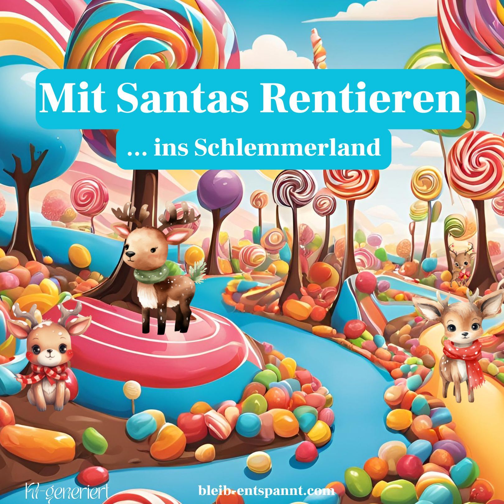 Traumreise für Kinder zum Einschlafen - Mit Santas Rentieren ins Schlemmerland - Geschichte zu Weihnachten