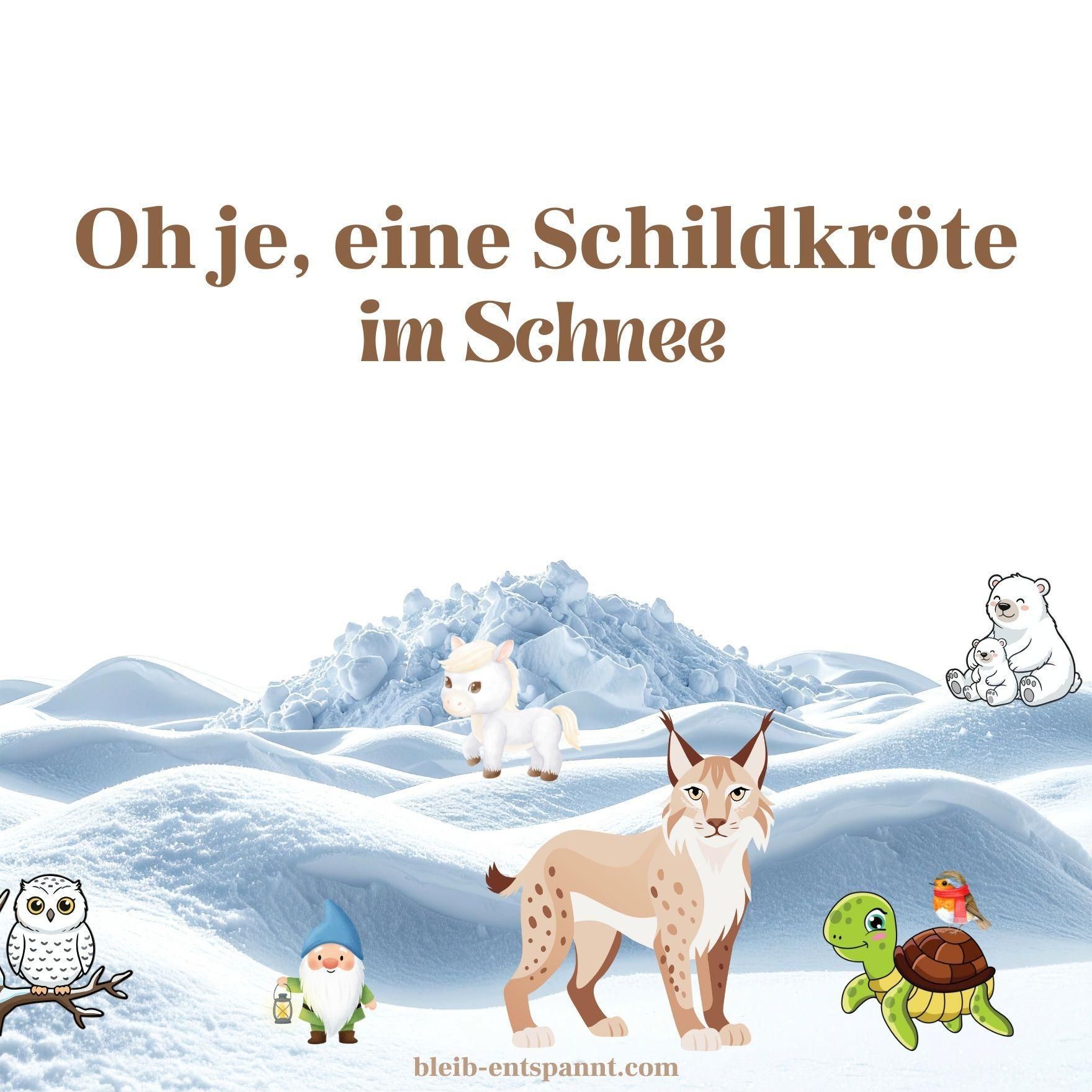 Traumreise für Kinder zum Einschlafen - Oh je, eine Schildkröte im Schnee - Tiere Geschichte mit Schneewichtel