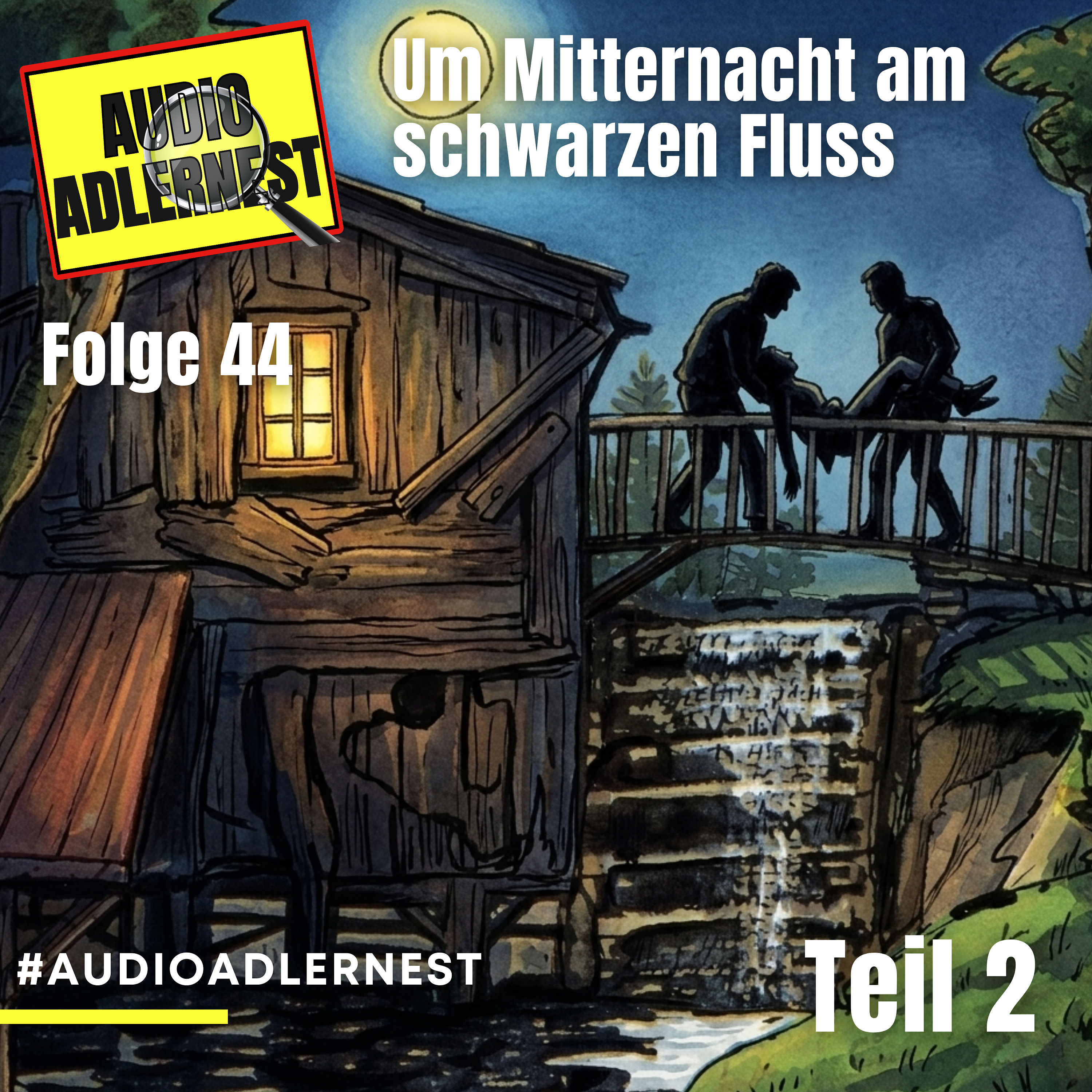 Um Mitternacht am schwarzen Fluss - Teil 2 - TKKG Folge 44 - Audio Adlernest (#123)