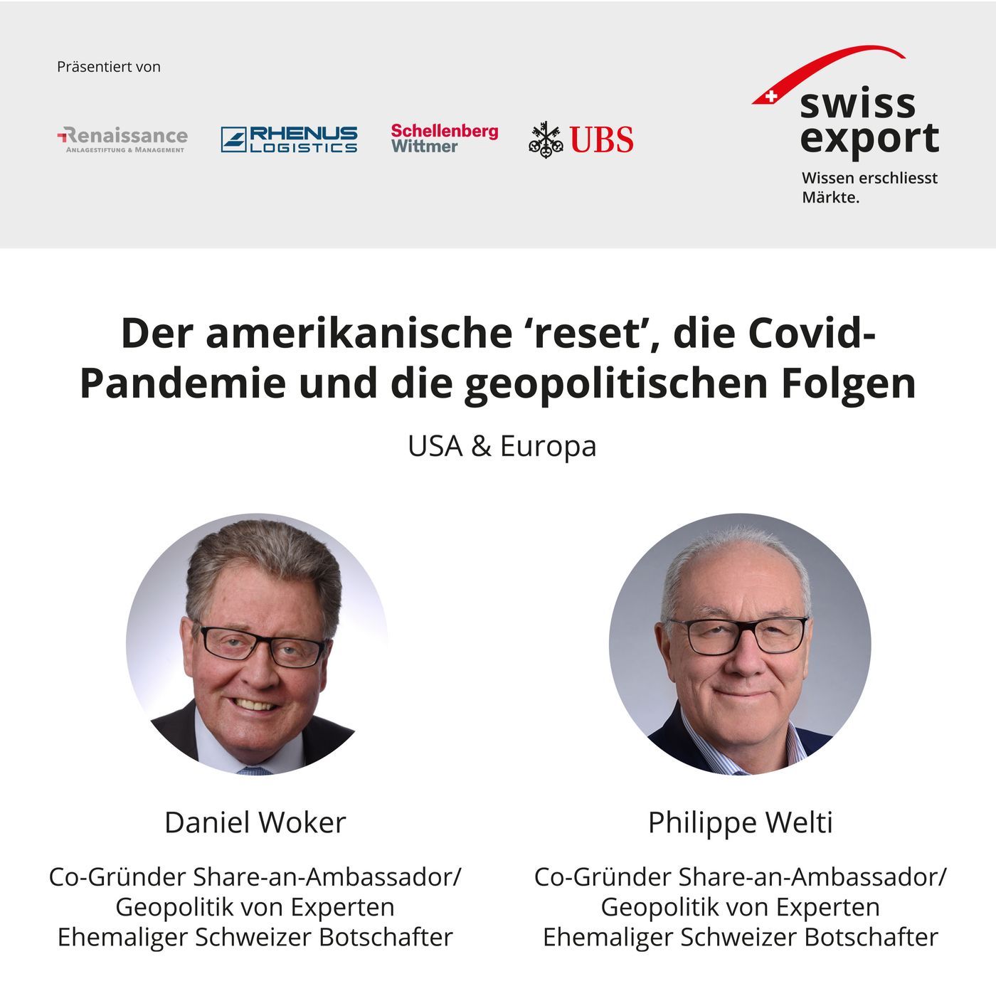USA & Europa: Der amerikanische «reset» und Covid-19 – Szenarien und geopolitische Folgen für die internationale Wirtschaft