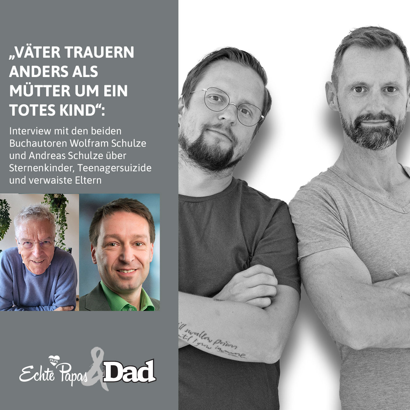 „Väter trauern anders als Mütter um ein verstorbenes Kind“: Interview mit den Autoren Wolfram Schulze & Andreas Schulze