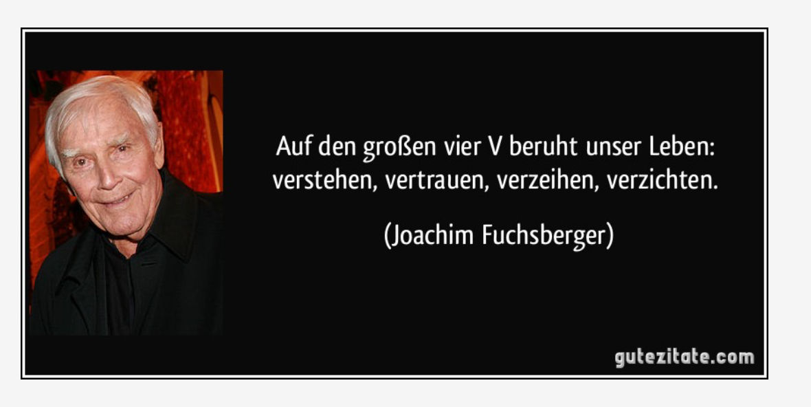 Verstehen Verzeihen Vertrauen Verzichten
