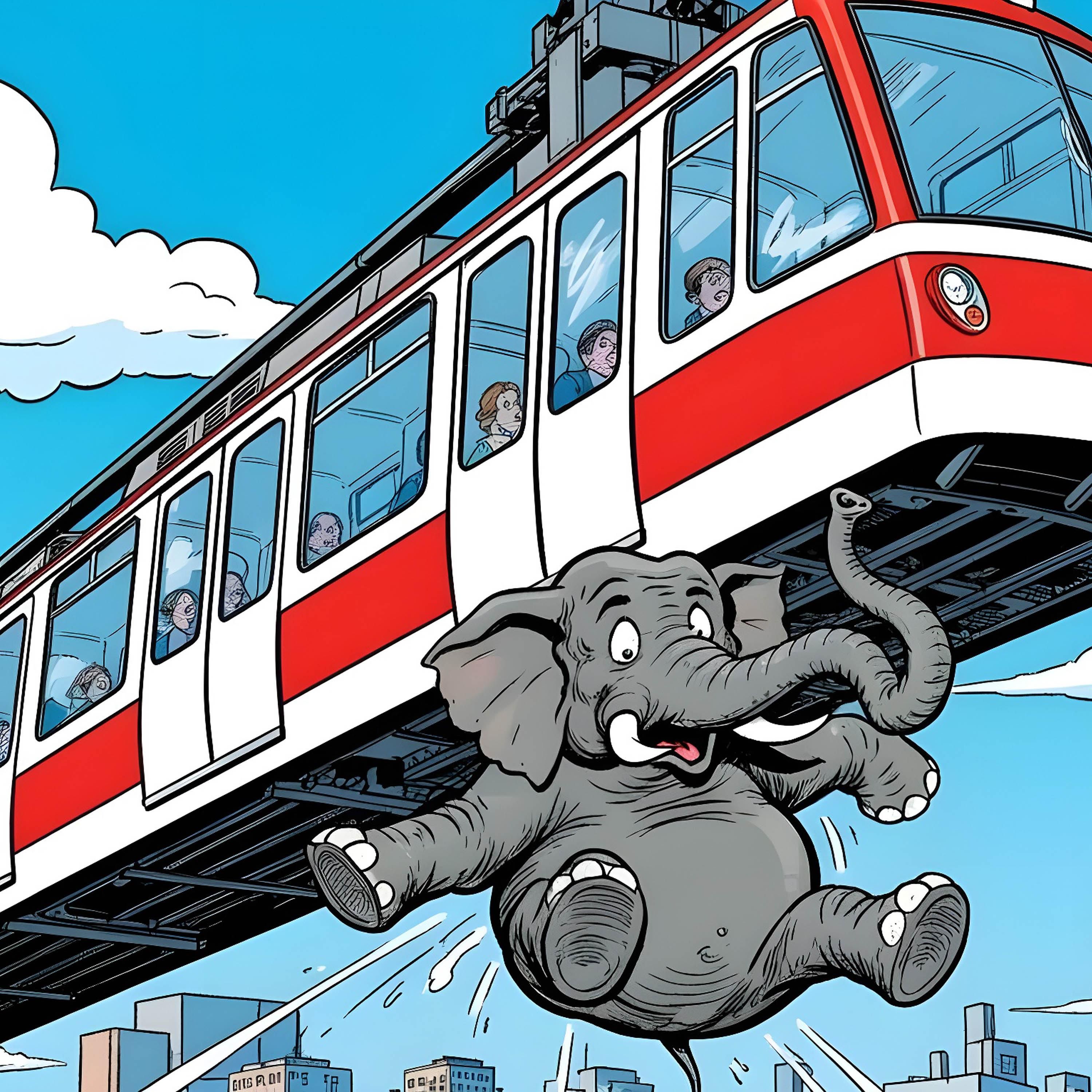 VOR 75 JAHREN: Tuffi, der Elefant, der aus der Wuppertaler Schwebebahn sprang