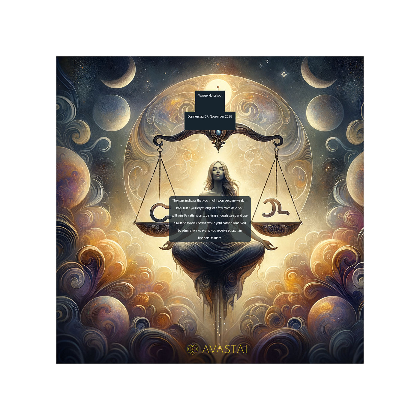 Waage Horoskop für den Donnerstag, 27. November 2025: