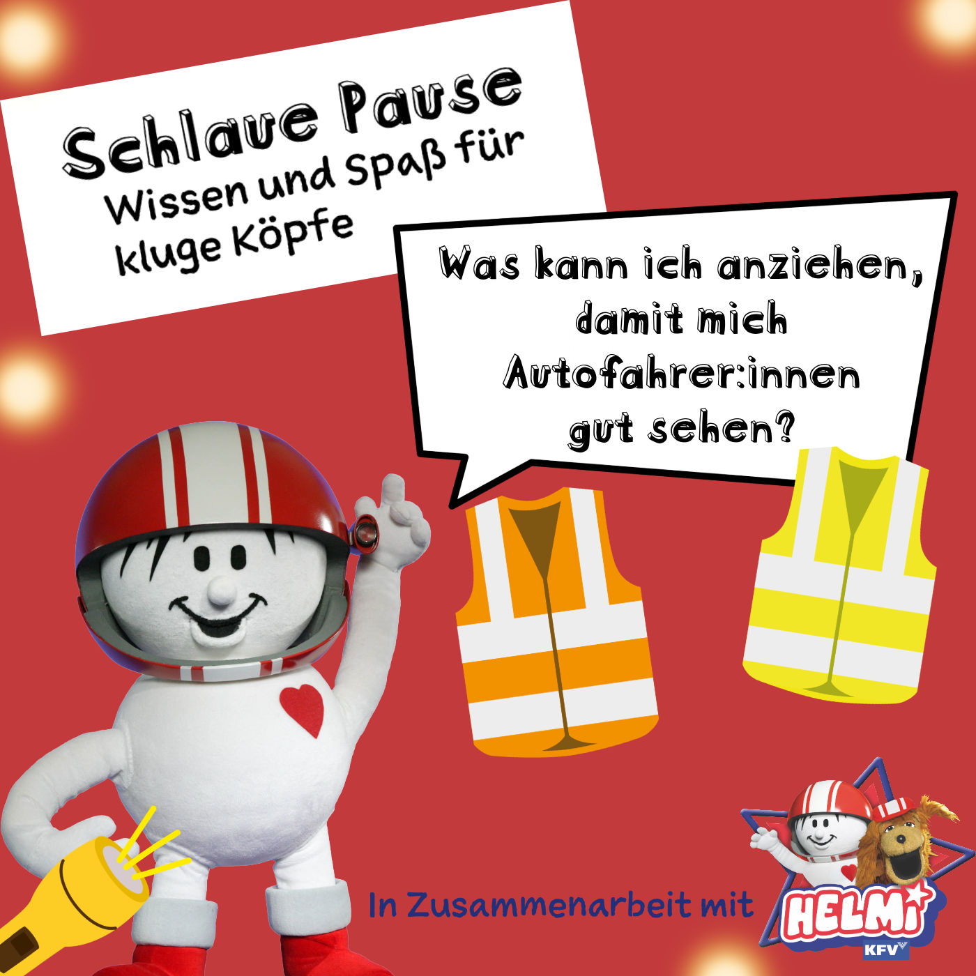 Was kann ich anziehen, damit mich Autofahrer:innen gut sehen?