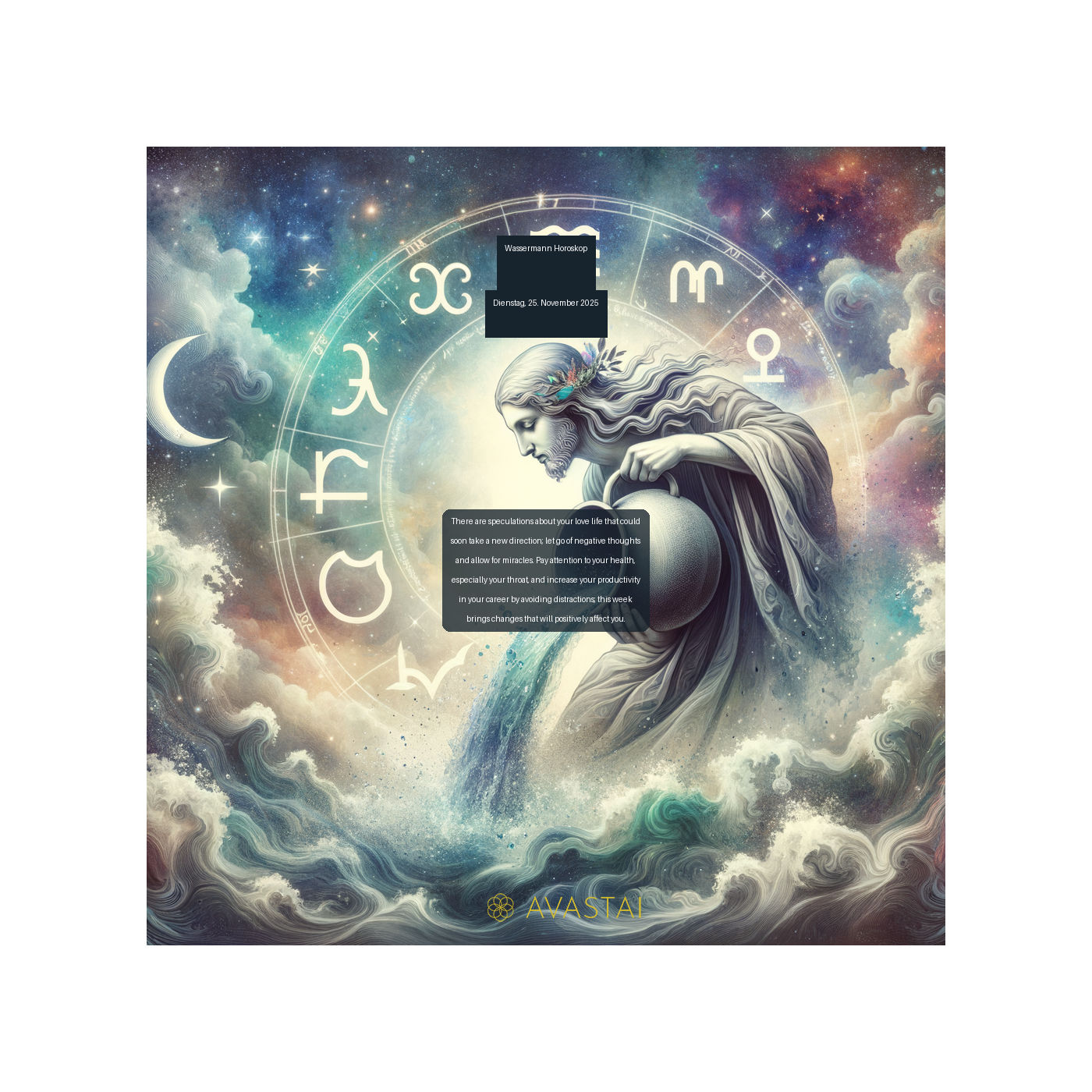 Wassermann Horoskop für den Dienstag, 25. November 2025: