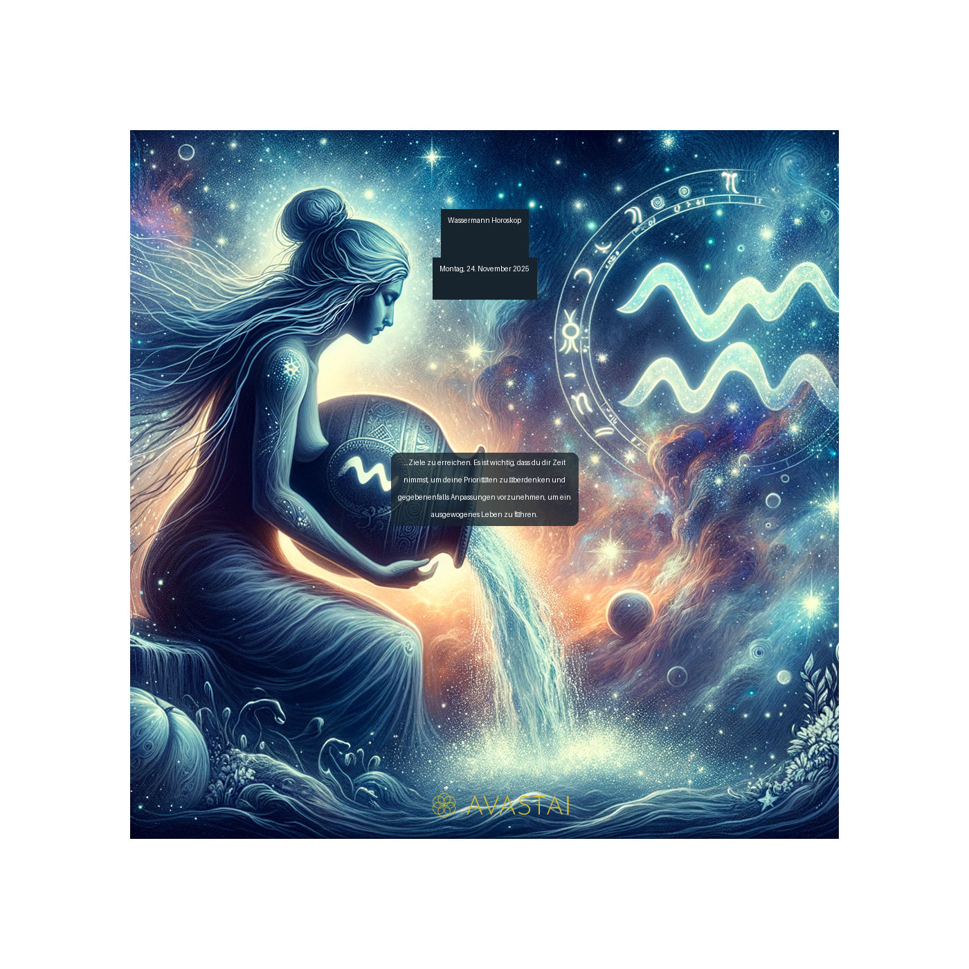 Wassermann Horoskop für den Montag, 24. November 2025: