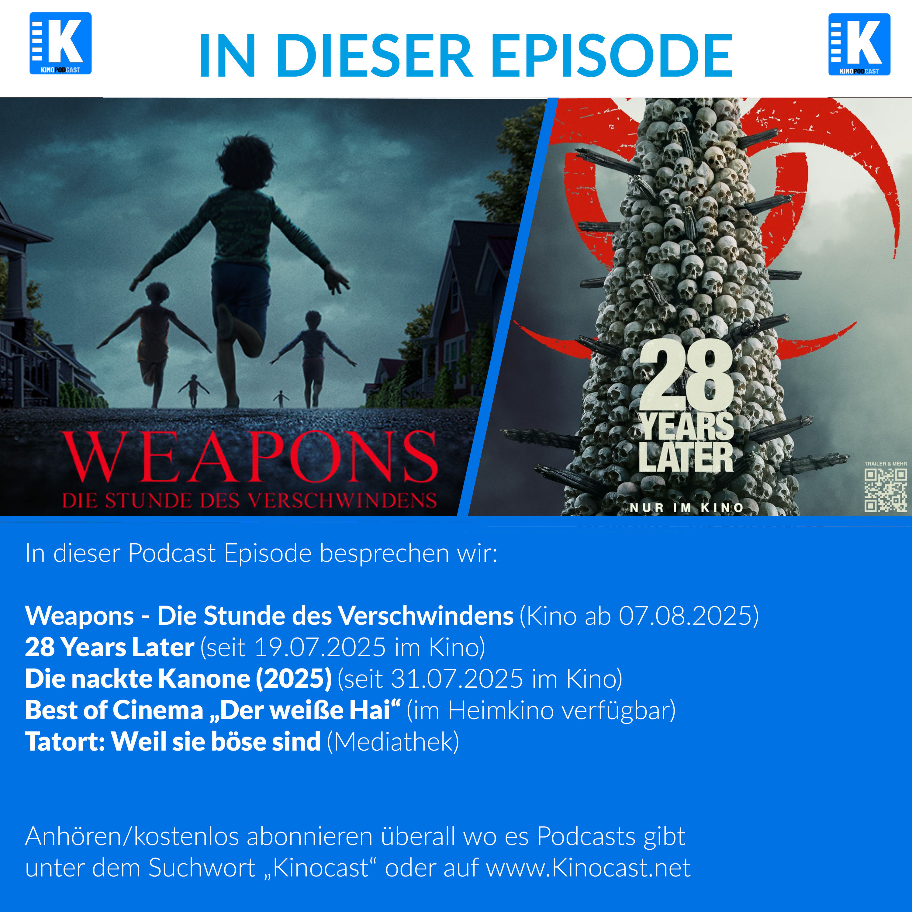 Weapons - Die Stunde des Verschwindens, 28 Years Later, Die Nackte Kanone (2025)