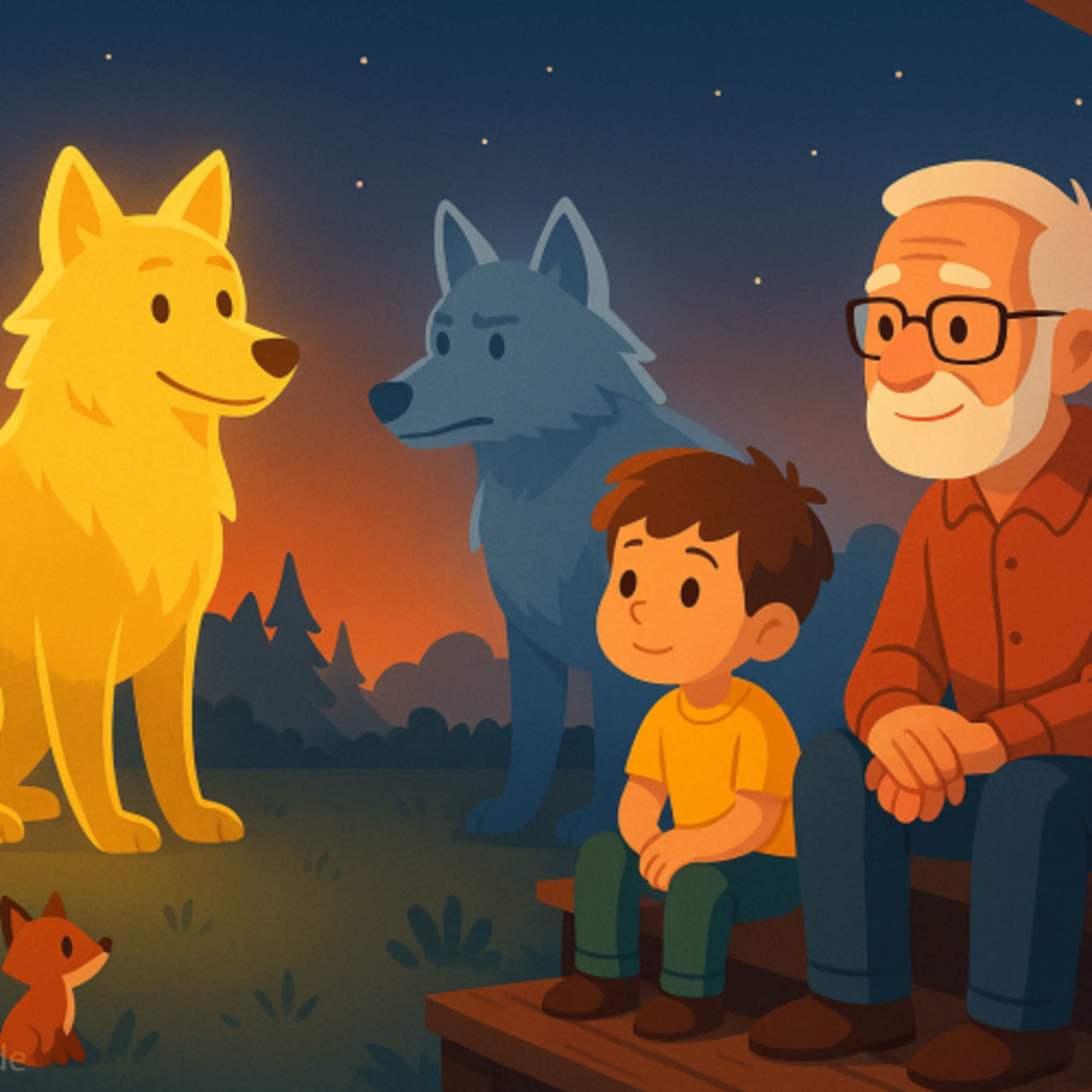 Welcher Wolf in dir gewinnt? Die Geschichte von Lio & den zwei Wölfen | „Gute Nacht“-Geschichte