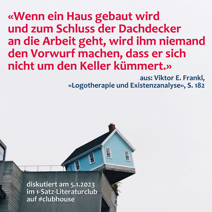 «Wenn ein Haus gebaut wird [...], wird ihm niemand den Vorwurf machen, dass dass er sich nicht um den Keller kümmert.»