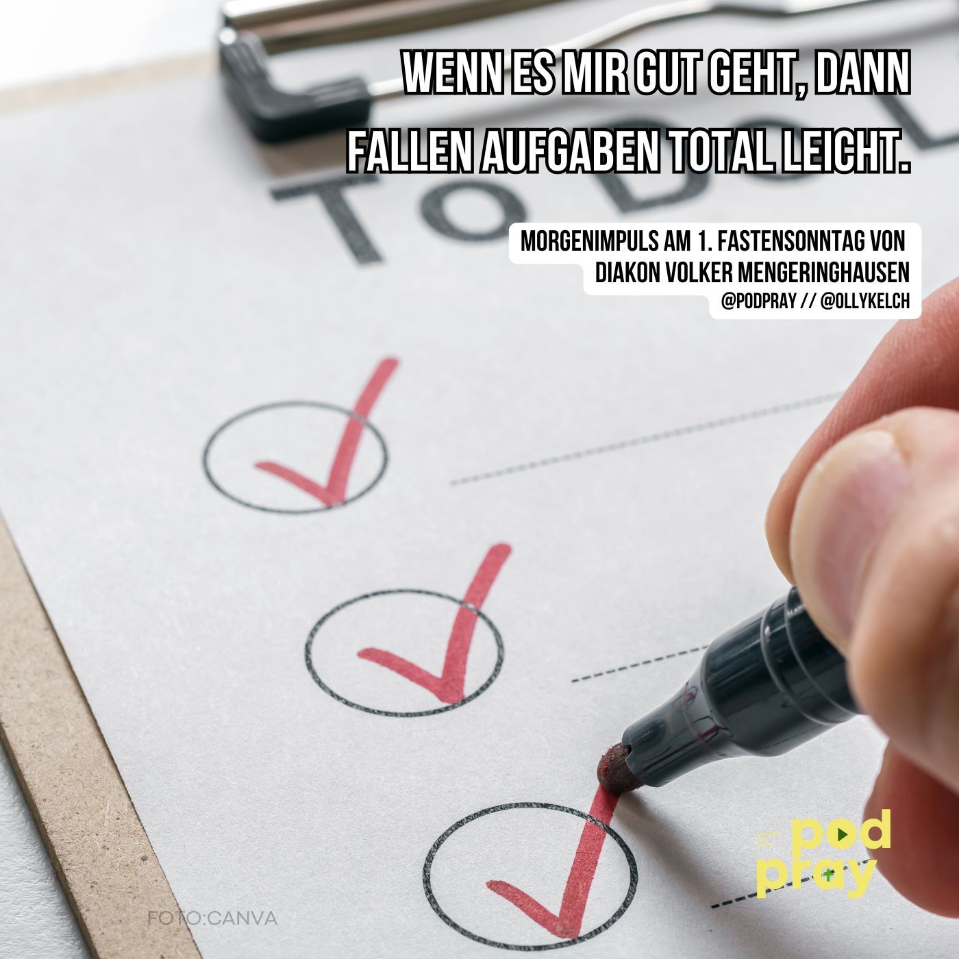 Wenn es mir gut geht... Impuls am 1. Fastensonntag