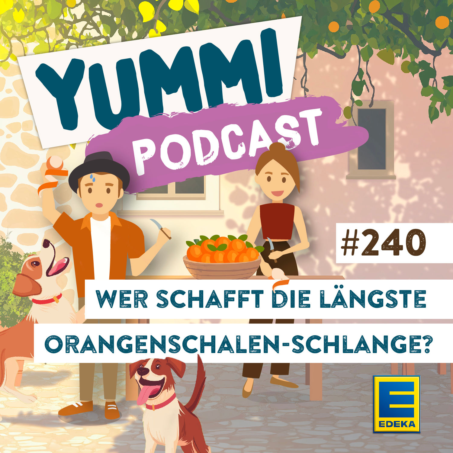 Wer schafft die längste Orangenschalen-Schlange?