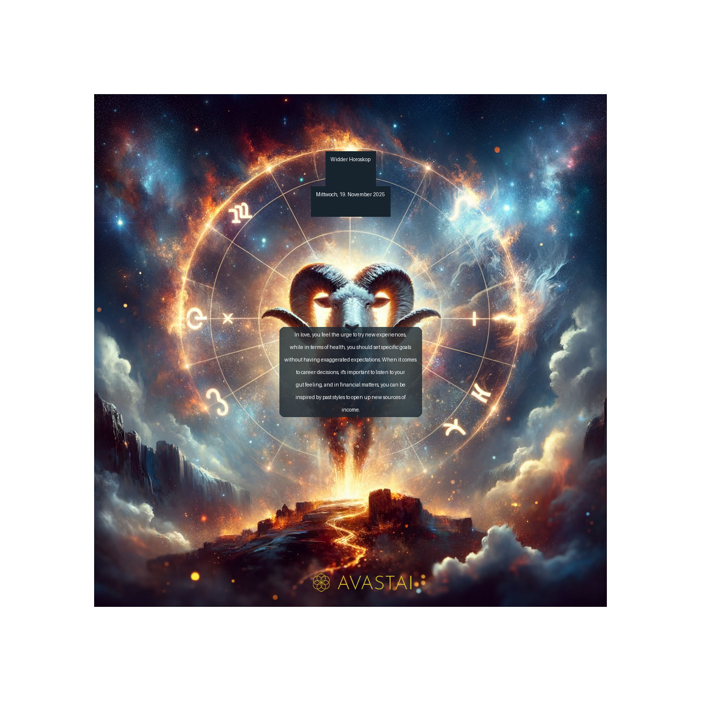 Widder Horoskop für den Mittwoch, 19. November 2025:
