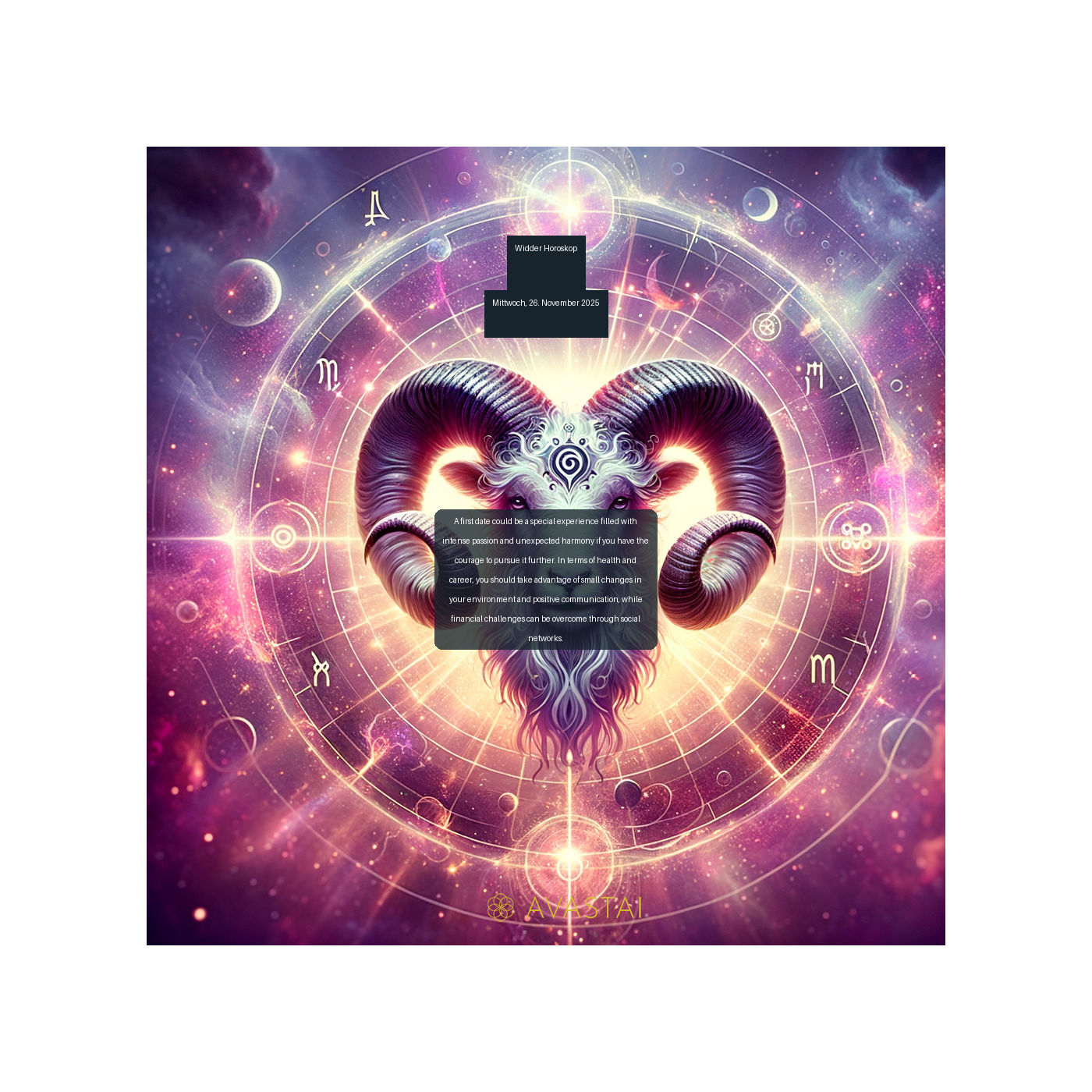 Widder Horoskop für den Mittwoch, 26. November 2025: