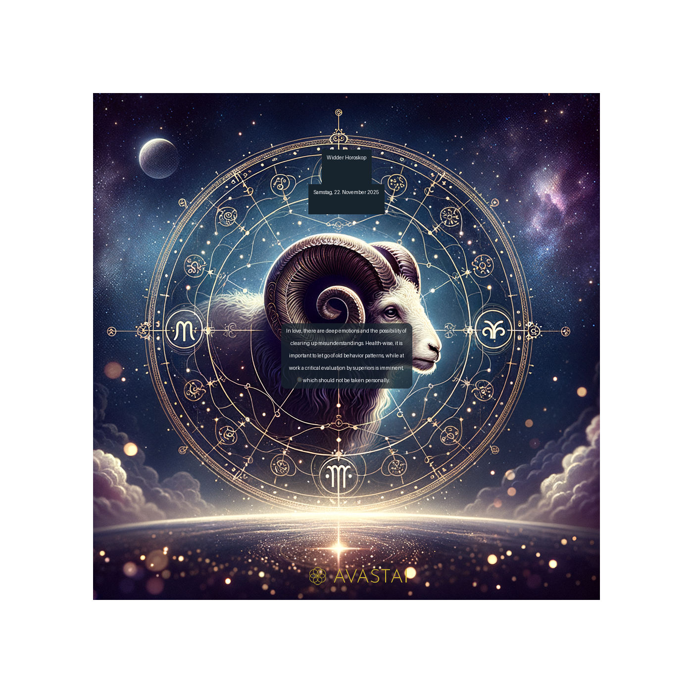 Widder Horoskop für den Samstag, 22. November 2025: