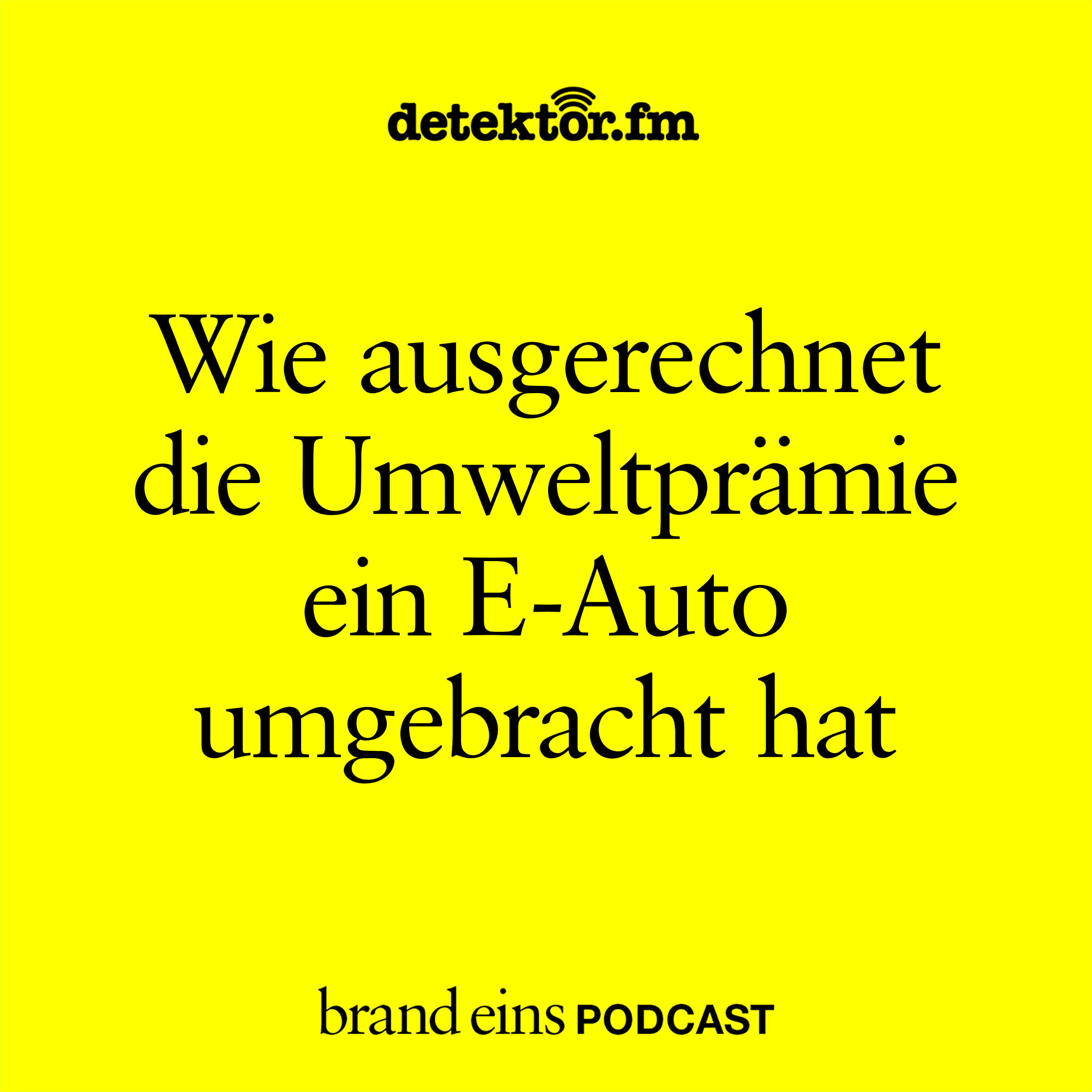 Wie ausgerechnet die Umweltprämie ein E-Auto umgebracht hat