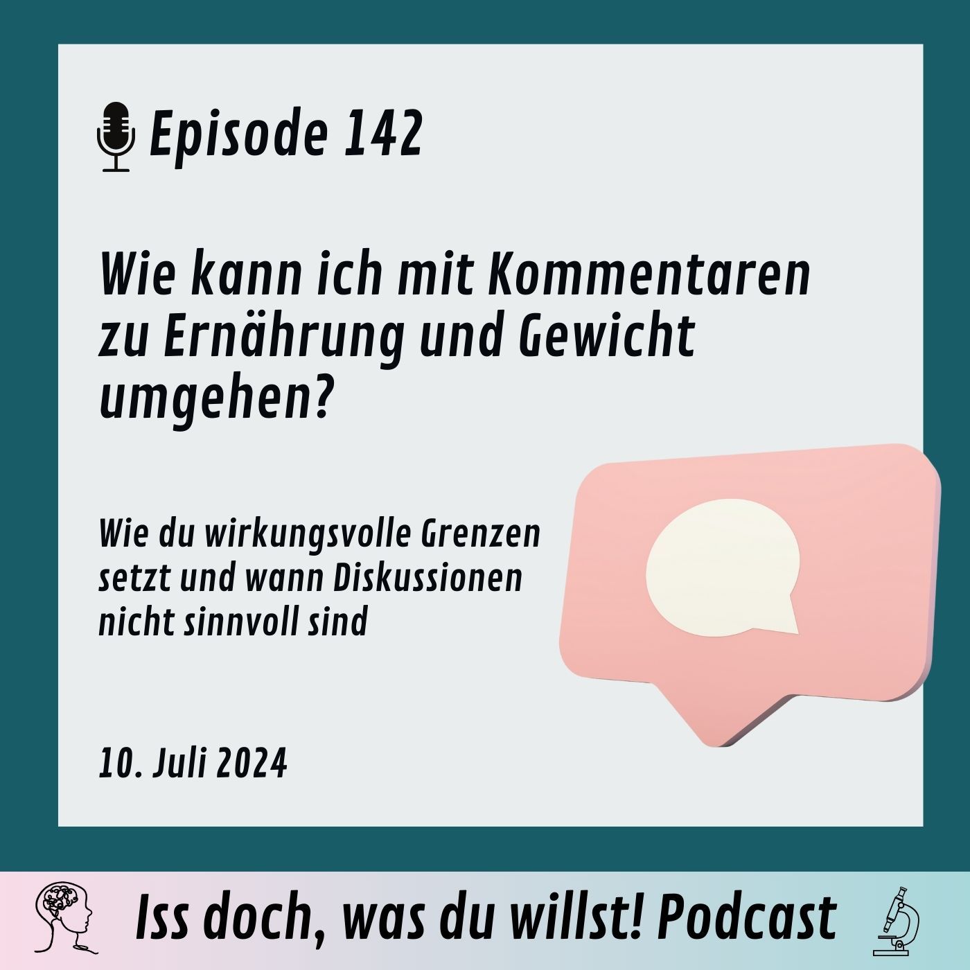 Wie kann ich mit Kommentaren zu Ernährung und Gewicht umgehen?