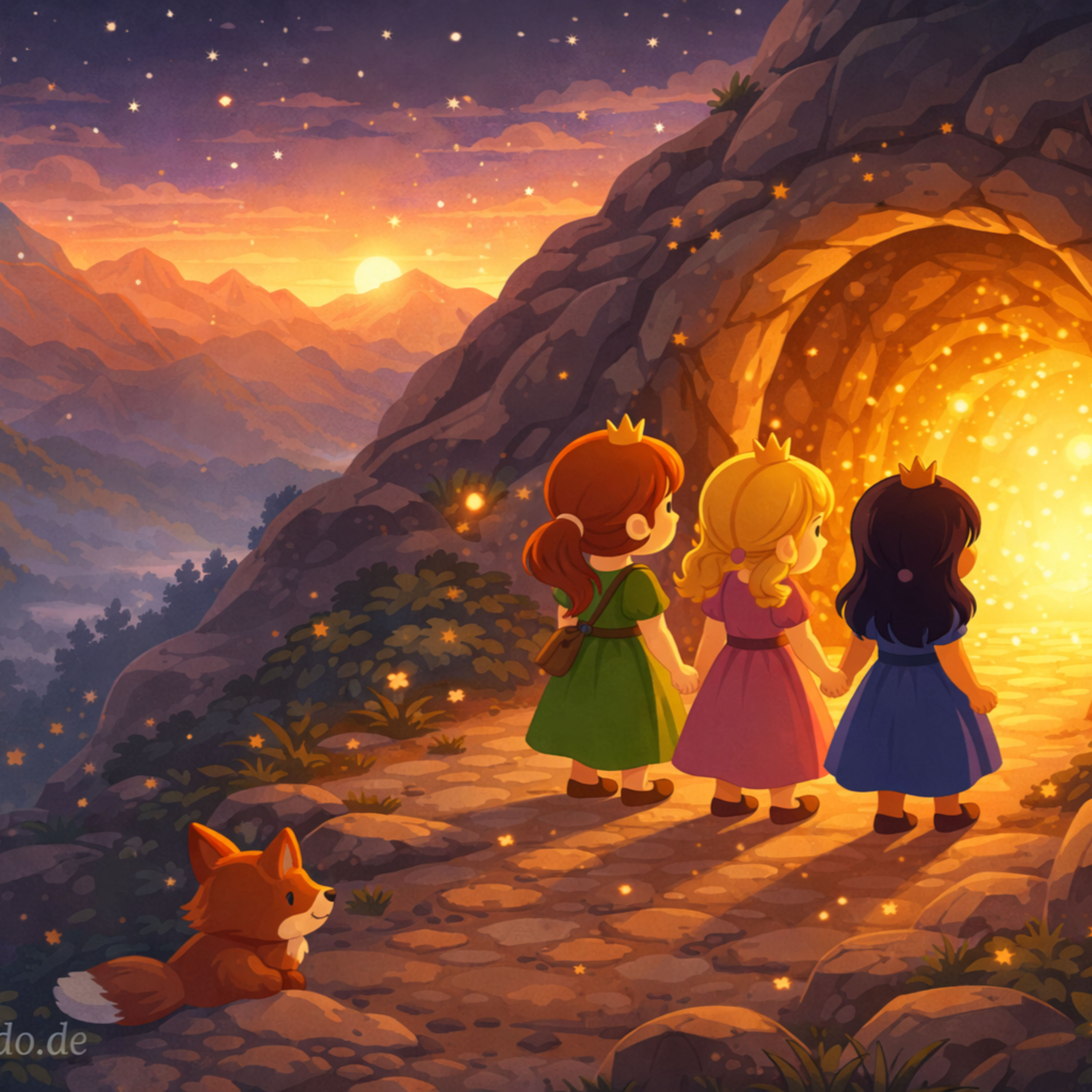 Wilde Prinzessinnen am flüsternden Berg | „Gute Nacht“-Geschichte”