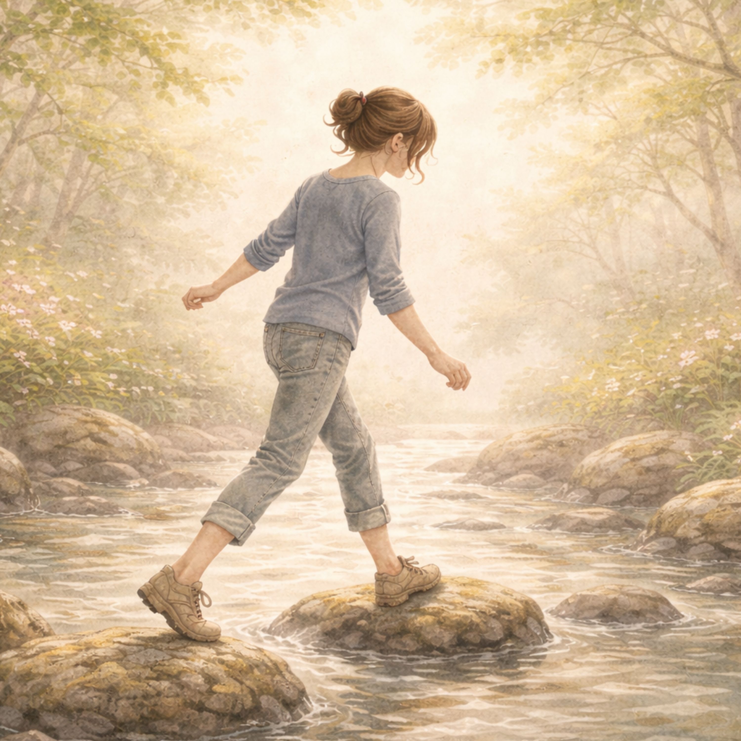 Willkommen im April: Ich gehe einen Schritt