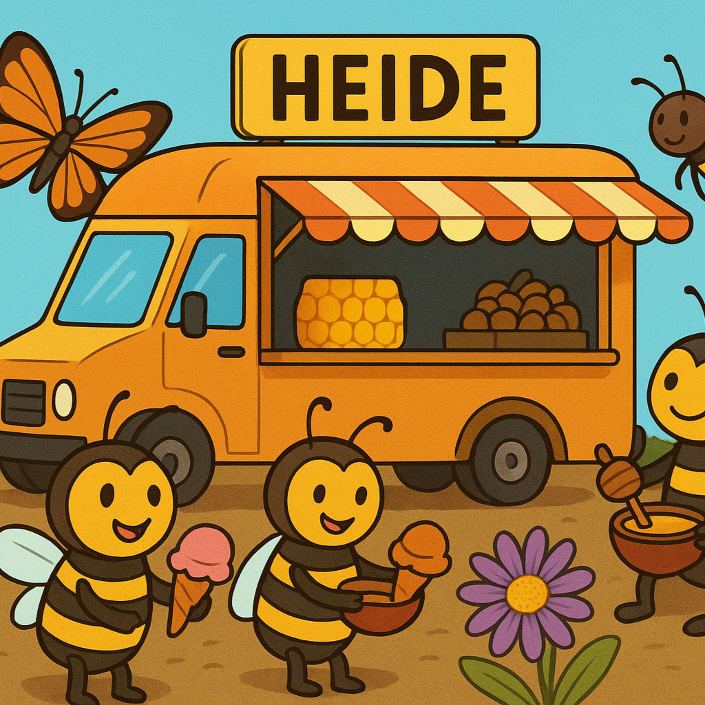 Wo genau steht der Foodtruck? Heide und Co.