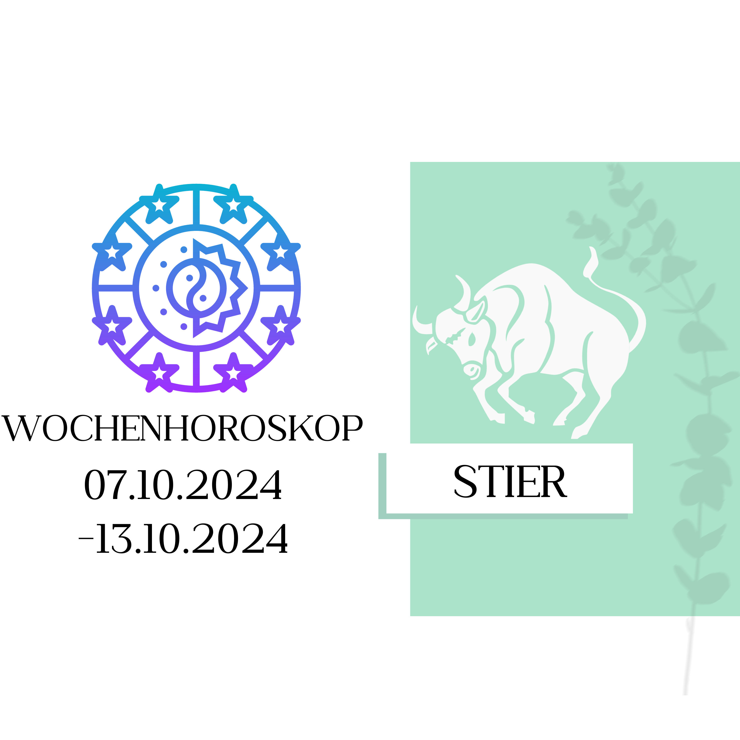Wochenhoroskop - Stier | 07.10.-13.10.24 | KW 41/2024